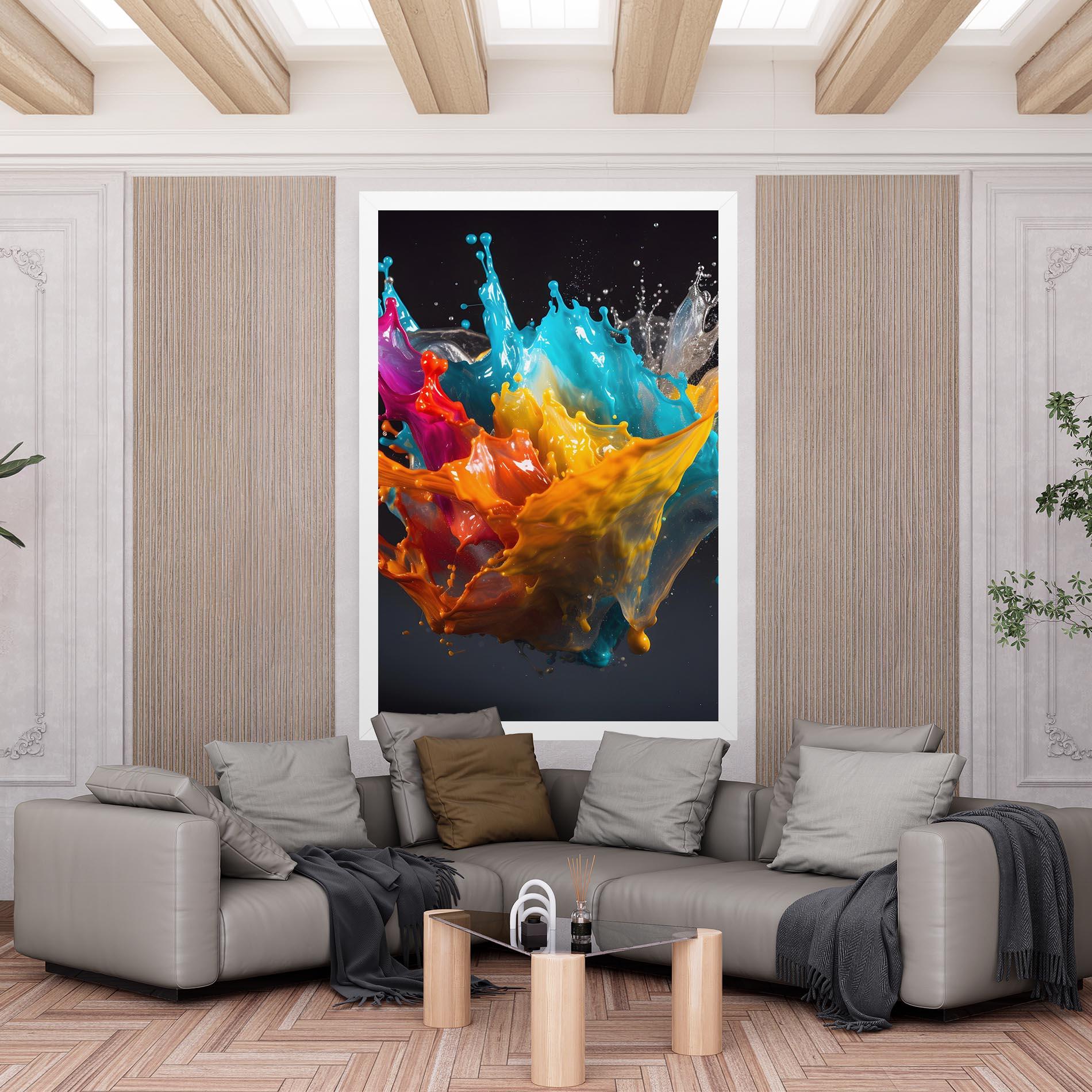 Tablou Canvas Colorful Splash Floating mockup 6