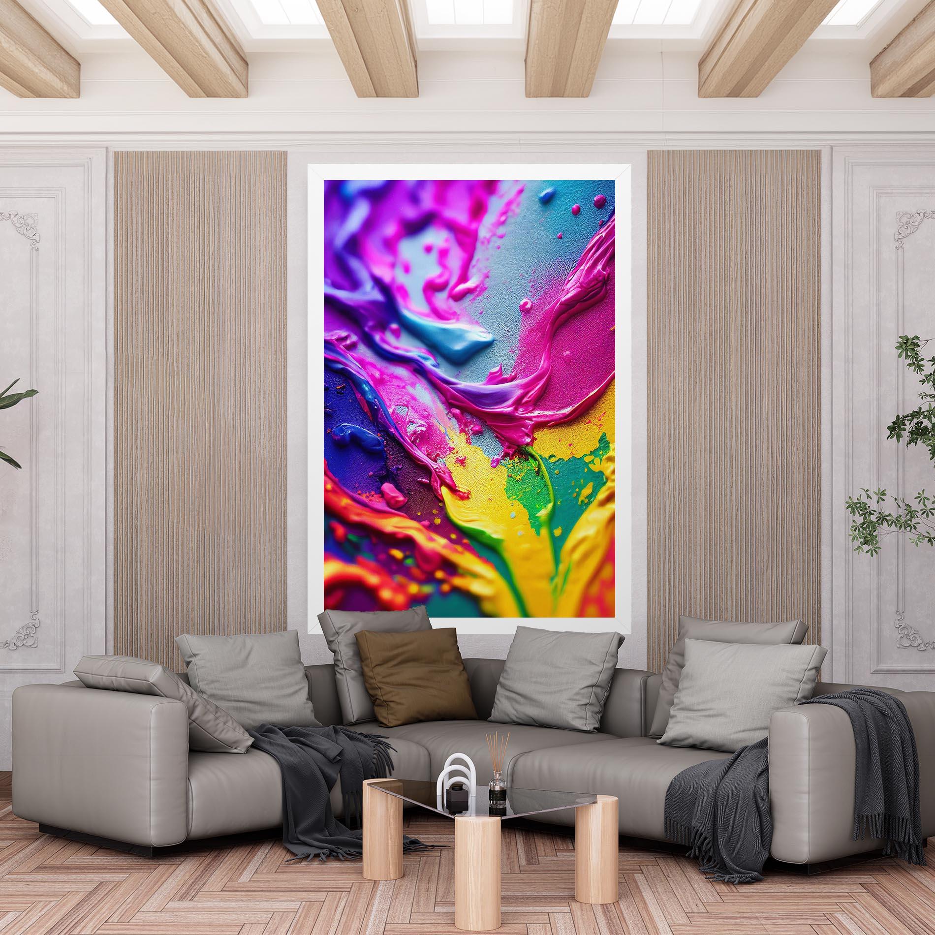 Tablou Canvas Pink Purple Close Up mockup 6