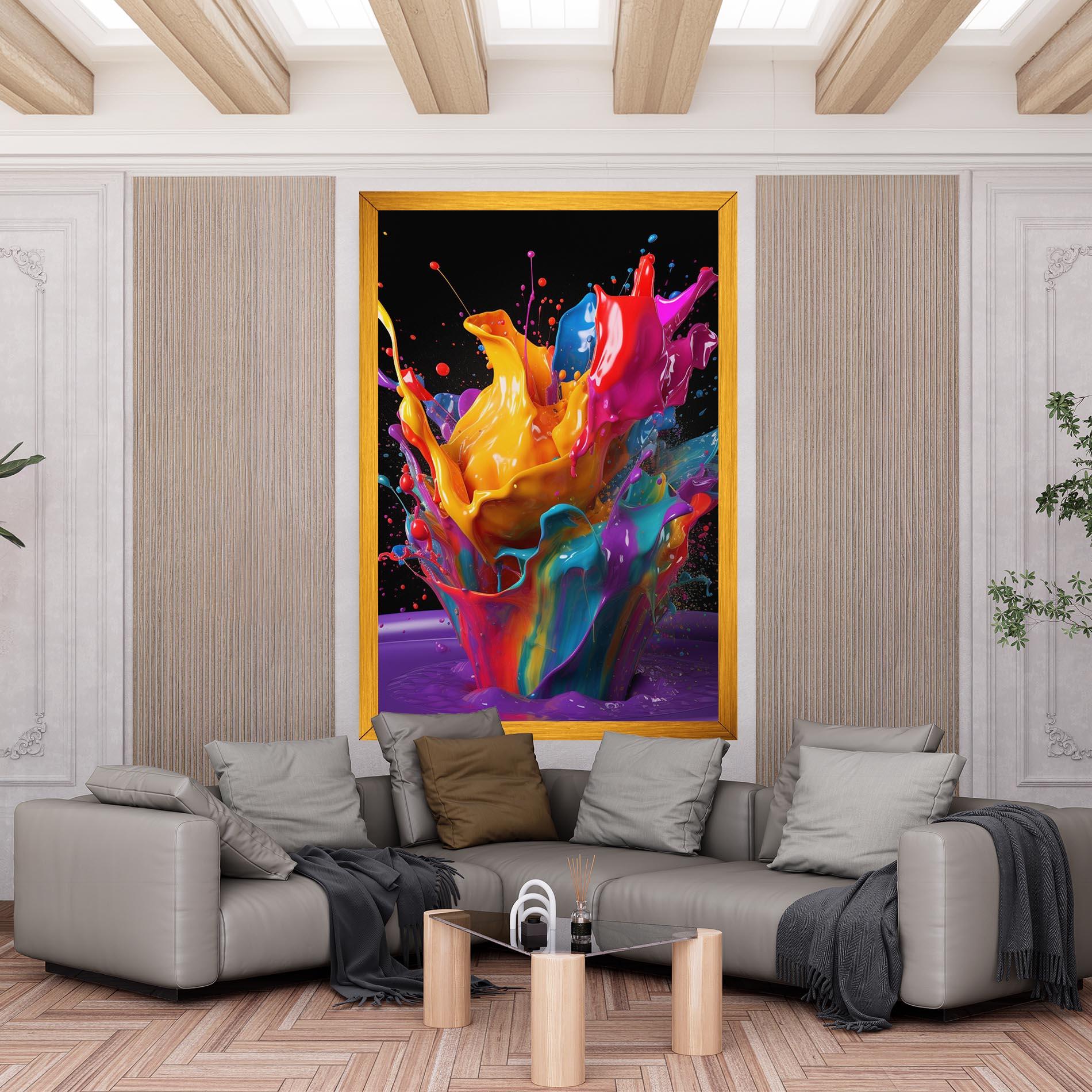 Tablou Canvas Brightly Color Splashing mockup 6