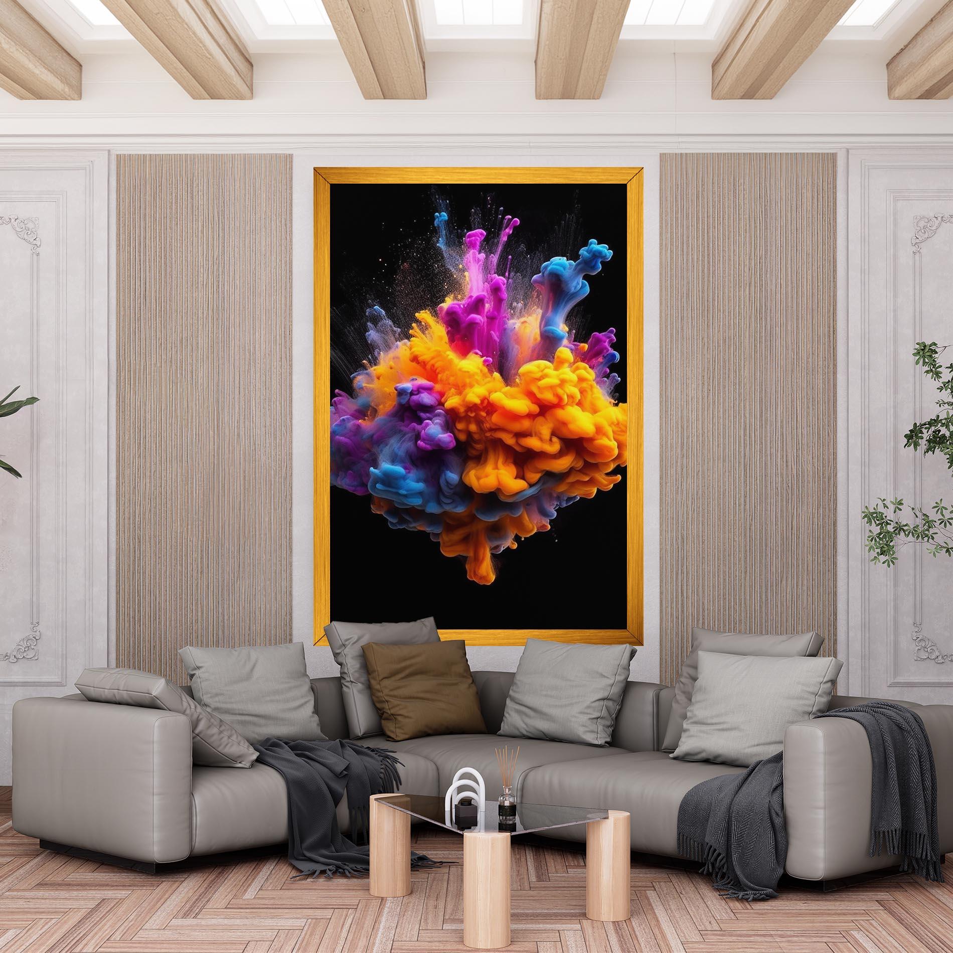 Tablou Canvas Colorful Cloud Liquid mockup 6