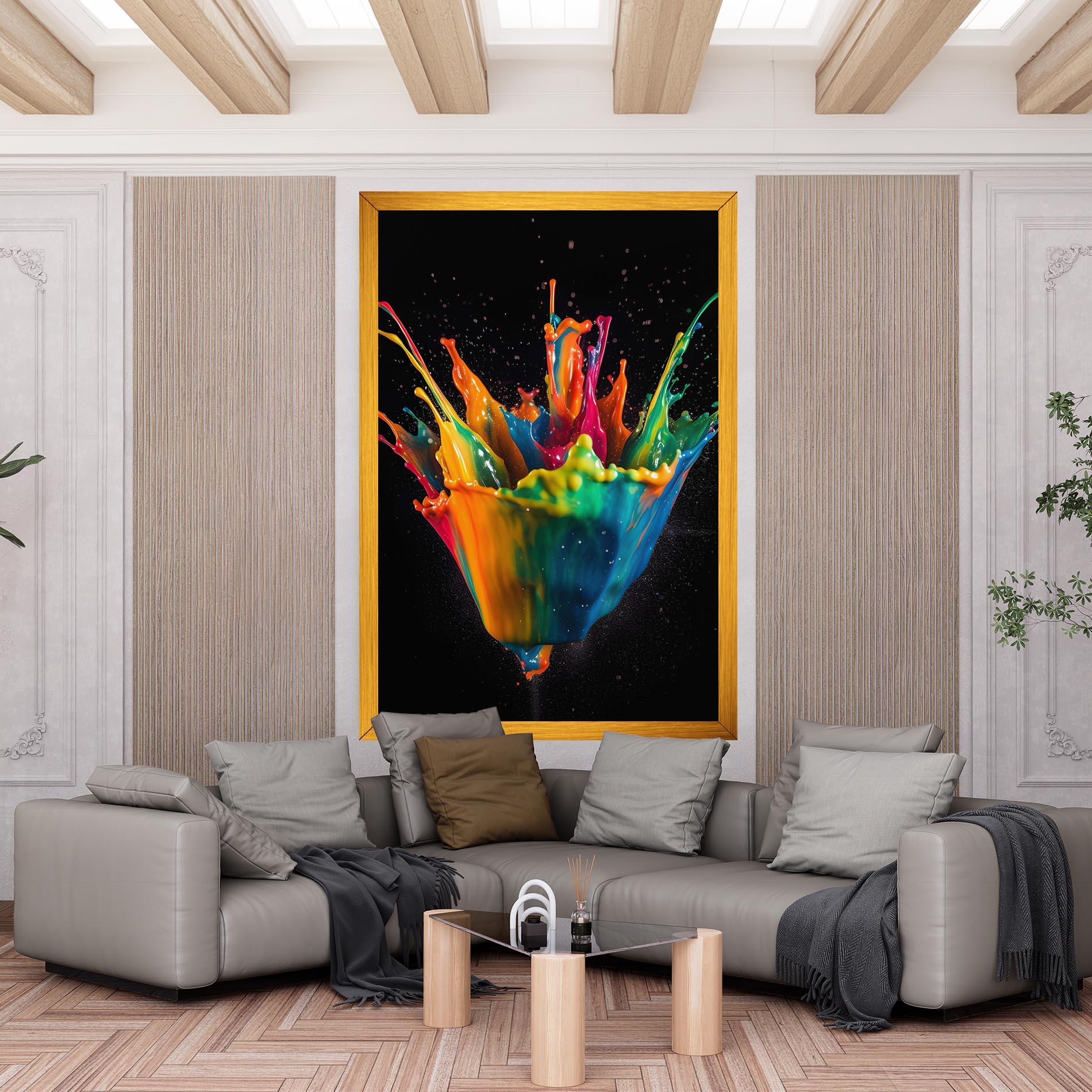 Tablou Canvas Colorful Paint Dropped mockup 6