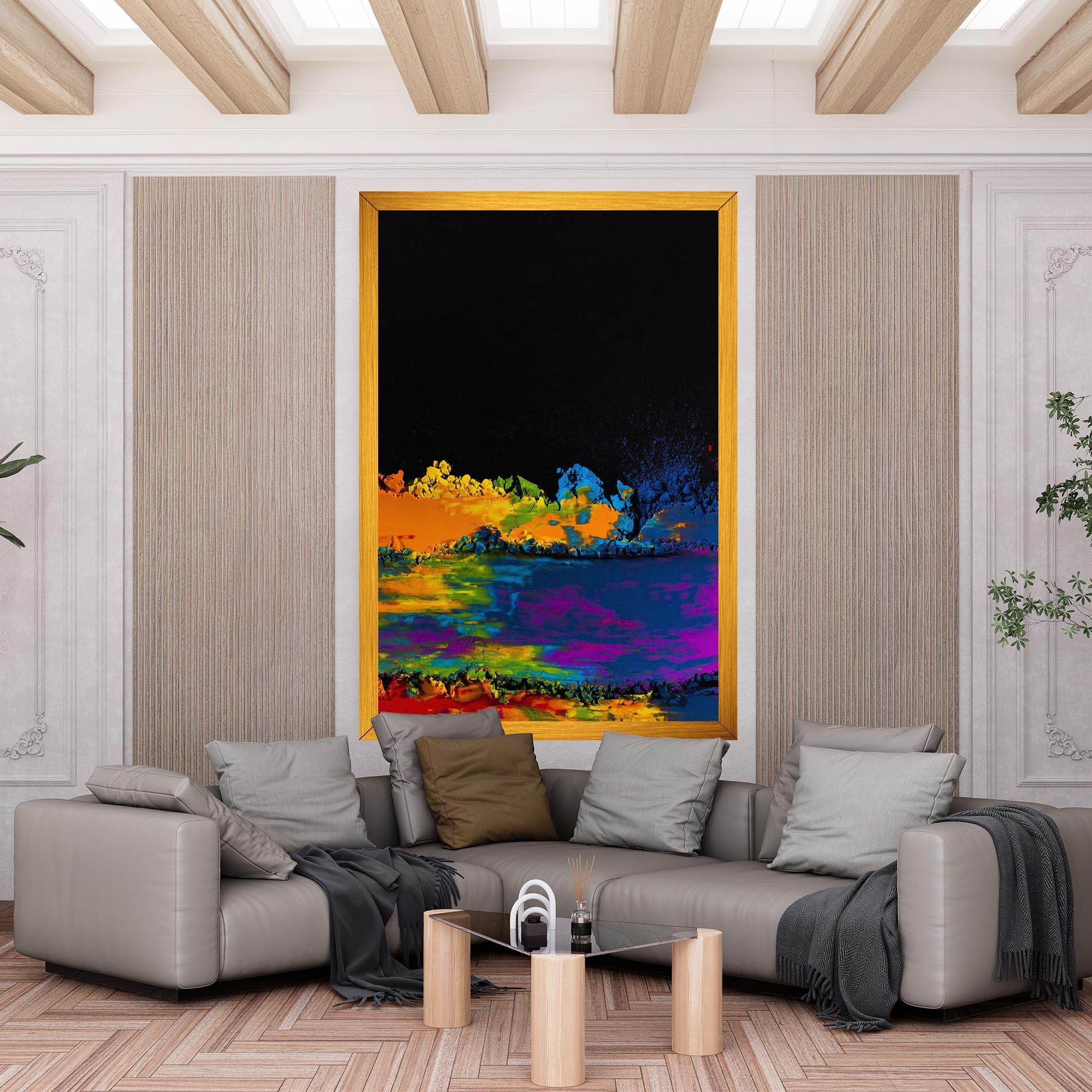 Tablou Canvas Mixed Holi Colors mockup 6