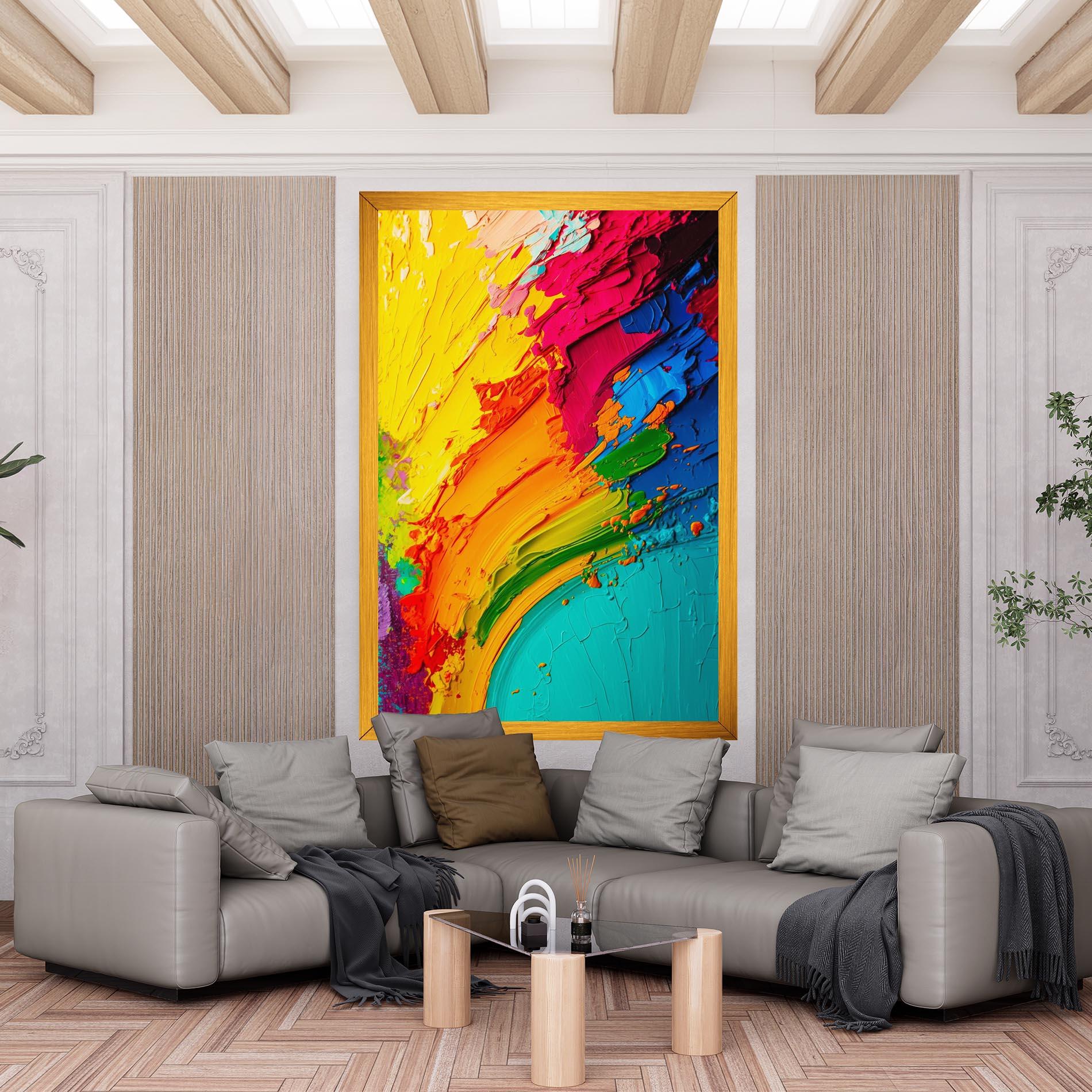 Tablou Canvas Multicolored Painting mockup 6