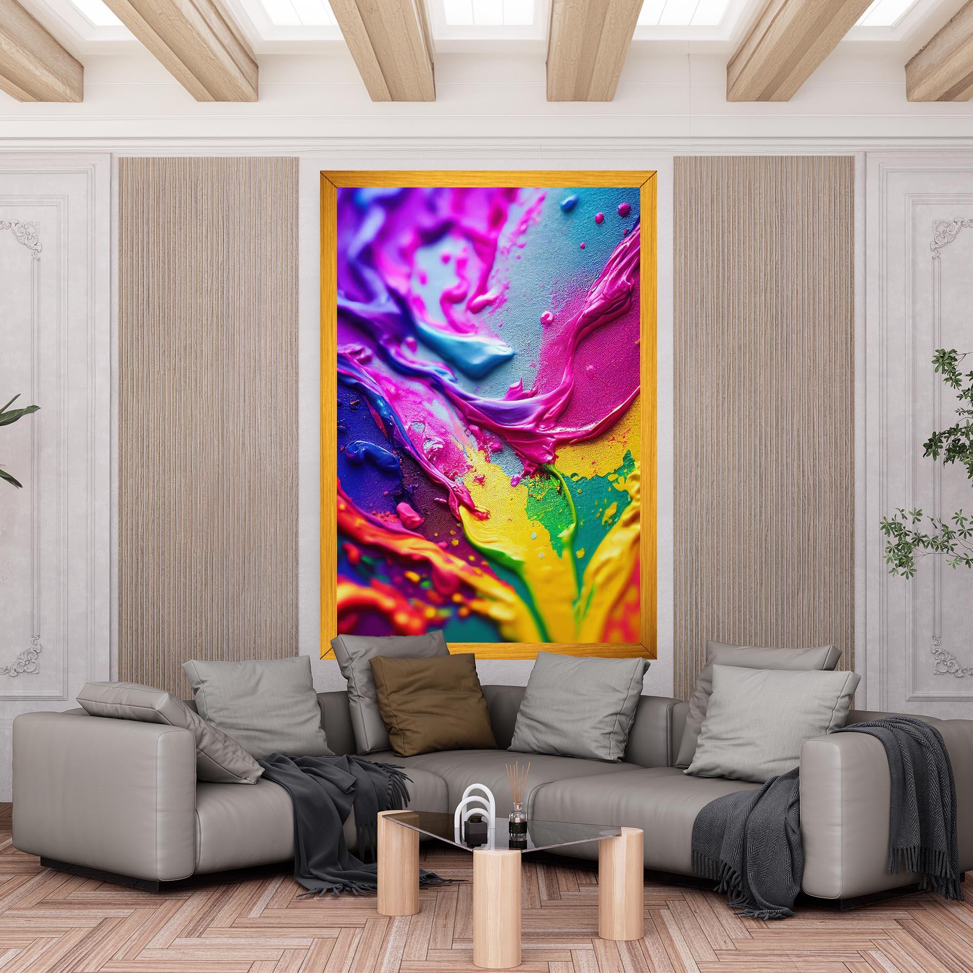 Tablou Canvas Pink Purple Close Up mockup 6