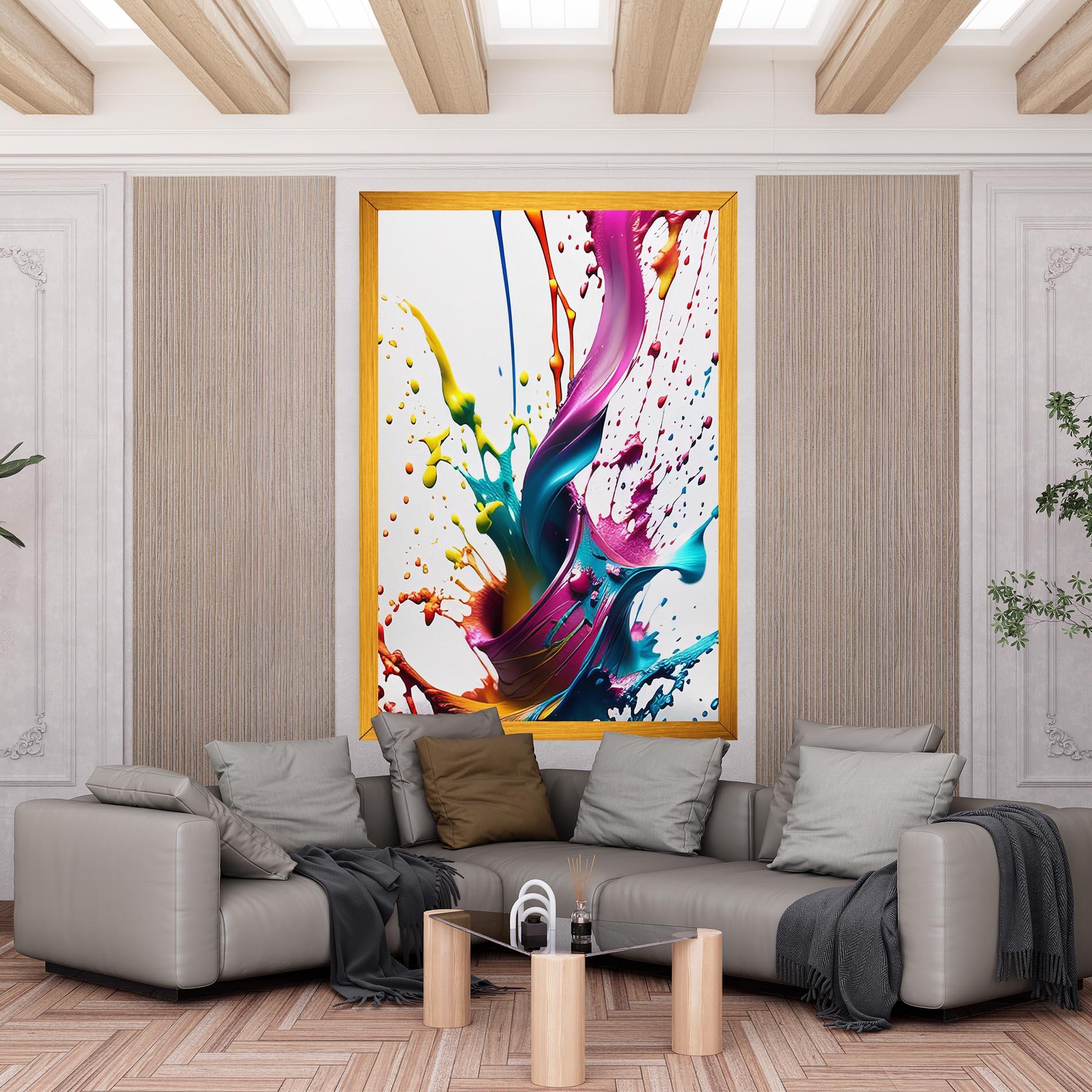 Tablou Canvas Purple Blue Splash mockup 6