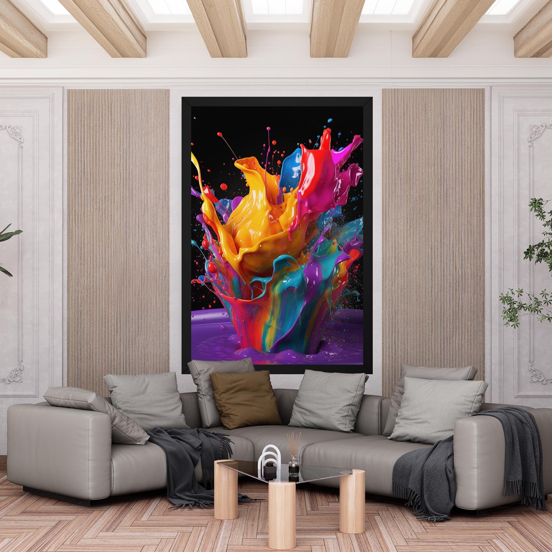 Tablou Canvas Brightly Color Splashing mockup 6