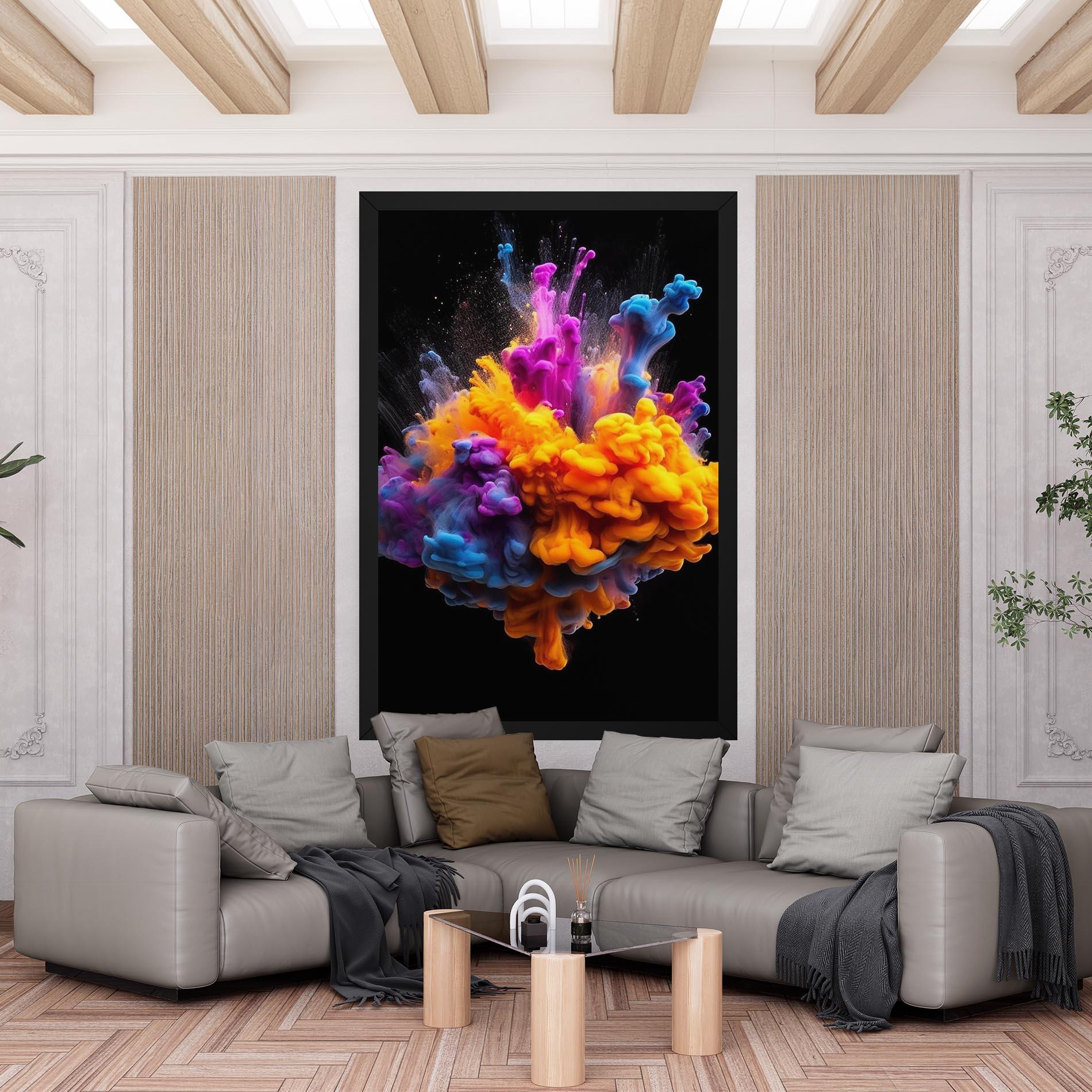 Tablou Canvas Colorful Cloud Liquid mockup 6