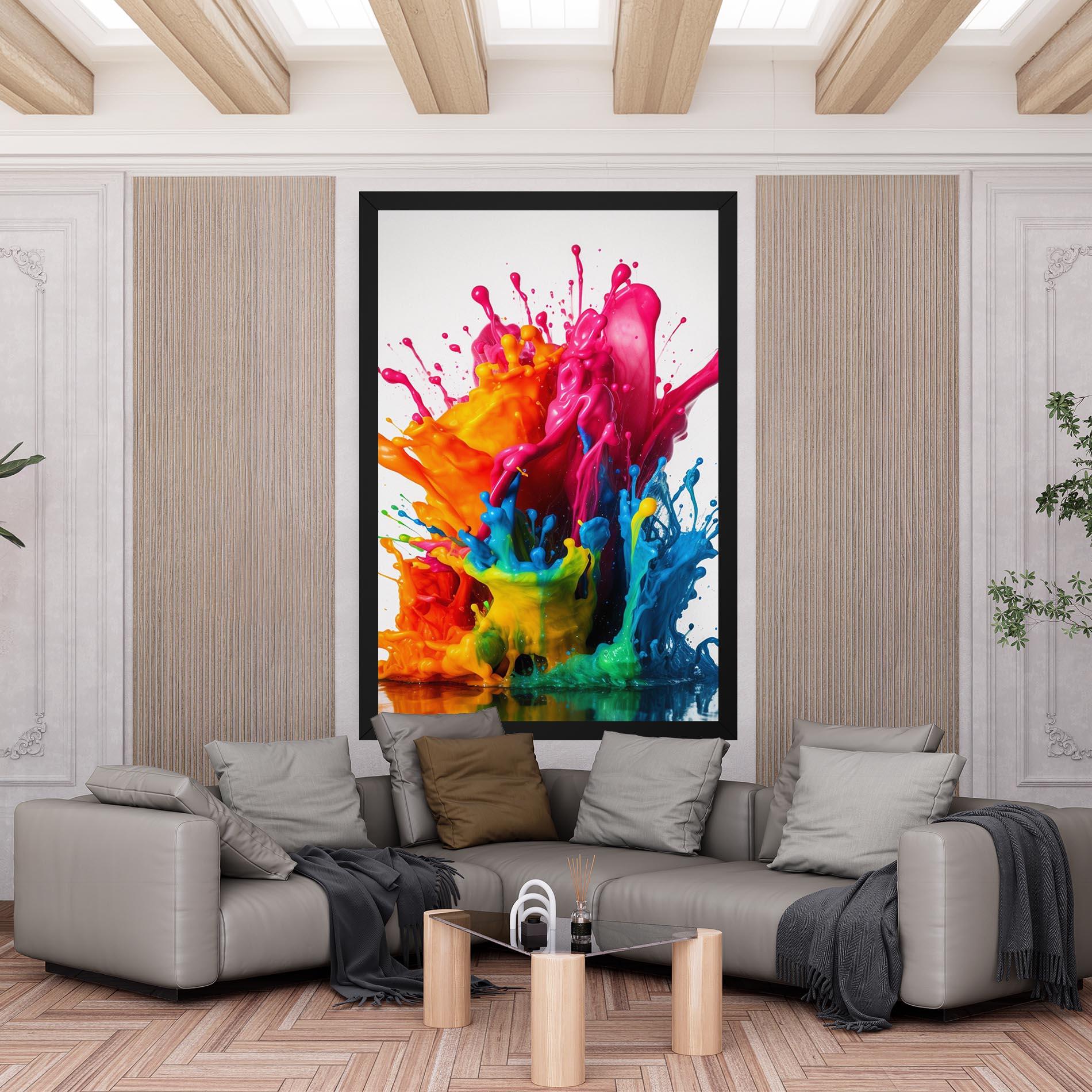 Tablou Canvas Colorful Explosion Paint mockup 6