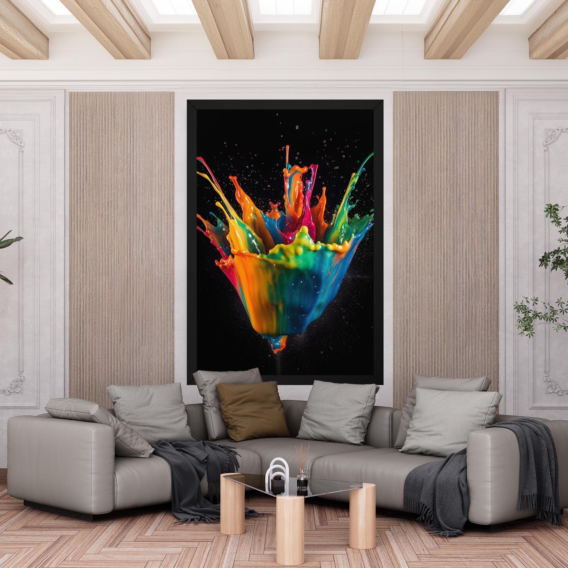 Tablou Canvas Colorful Paint Dropped mockup 6