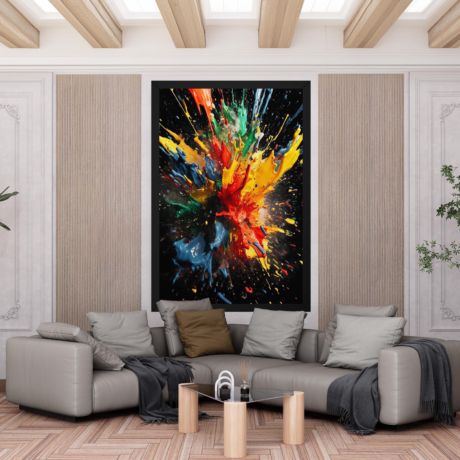 Tablou Canvas Floating Color Splash mockup 6