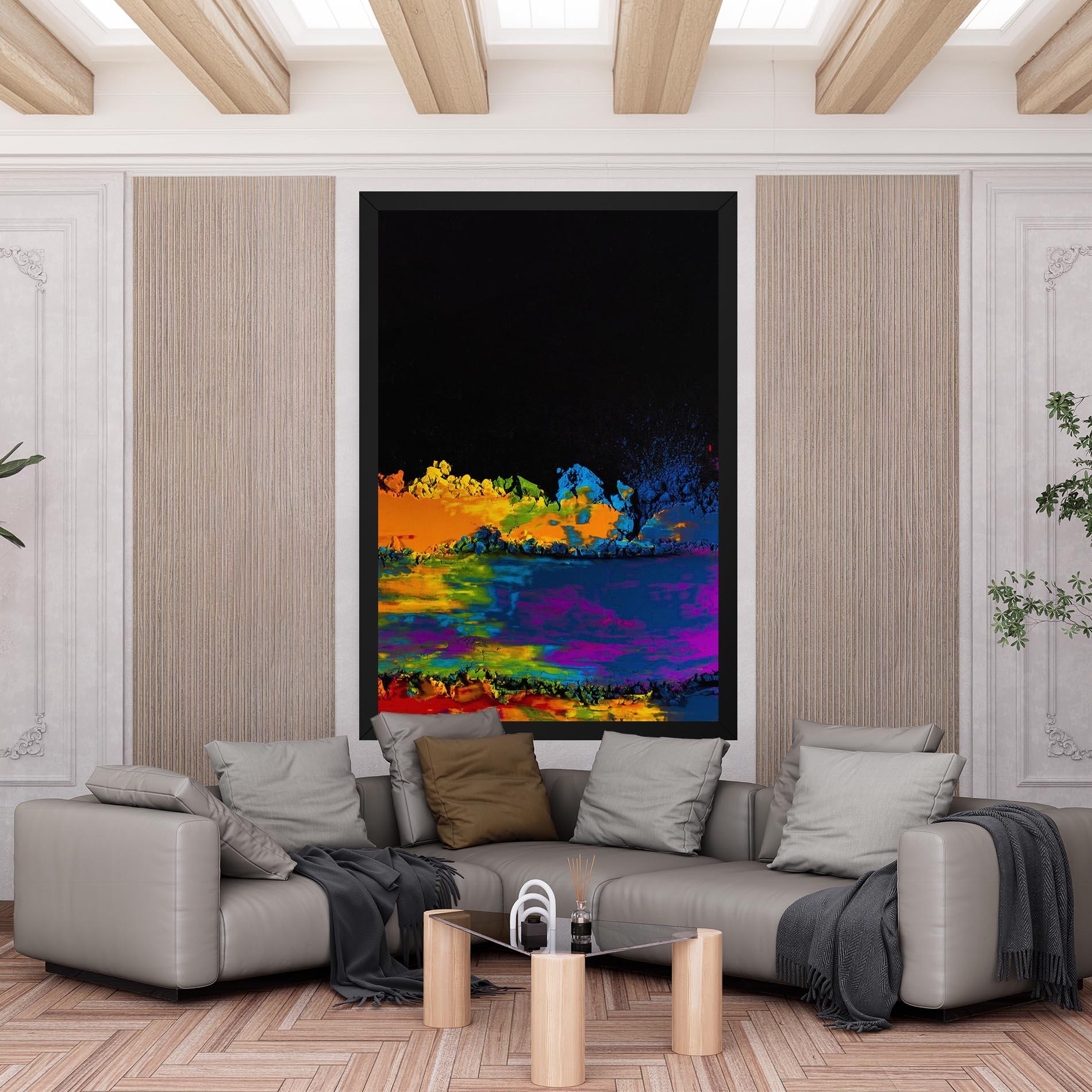 Tablou Canvas Mixed Holi Colors mockup 6