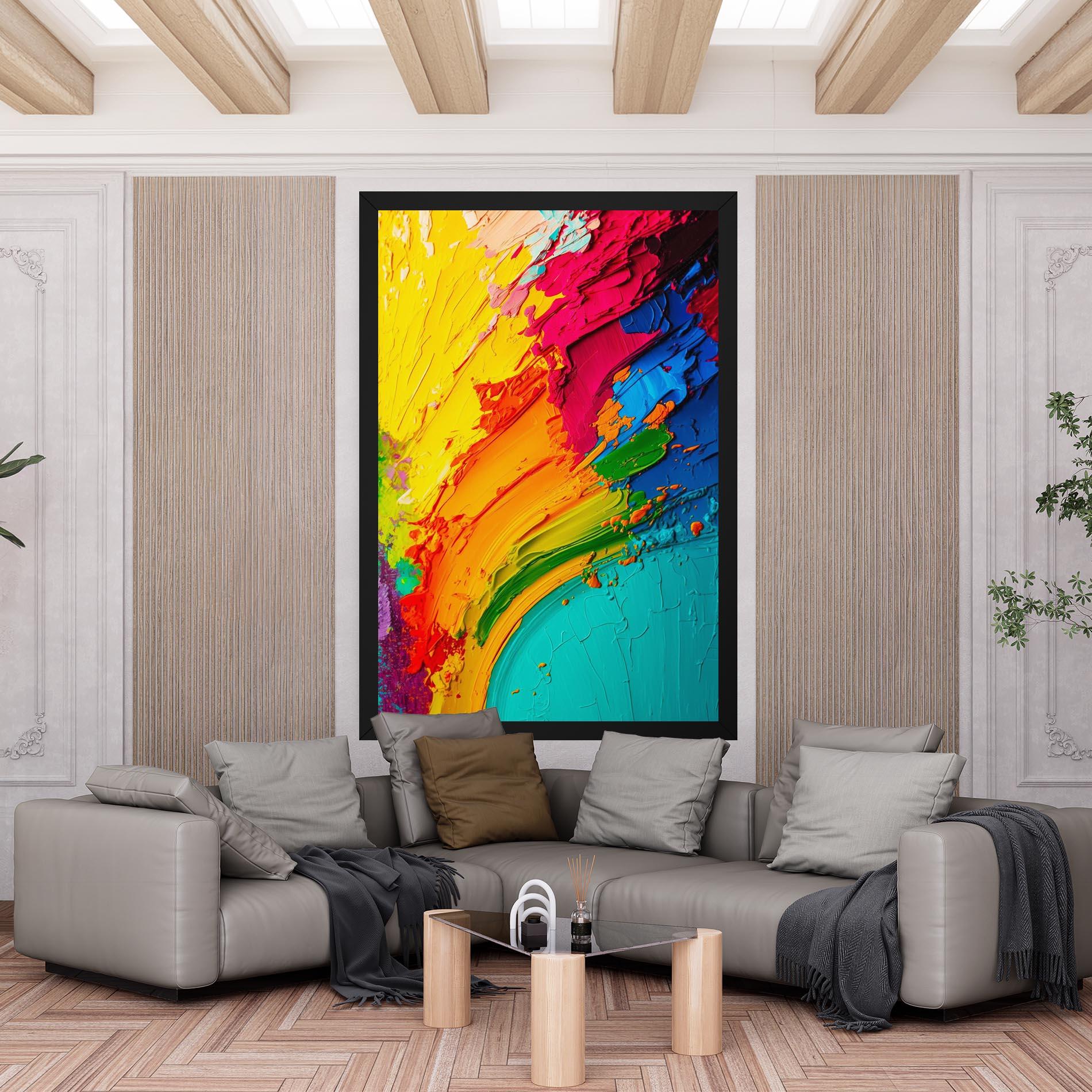 Tablou Canvas Multicolored Painting mockup 6