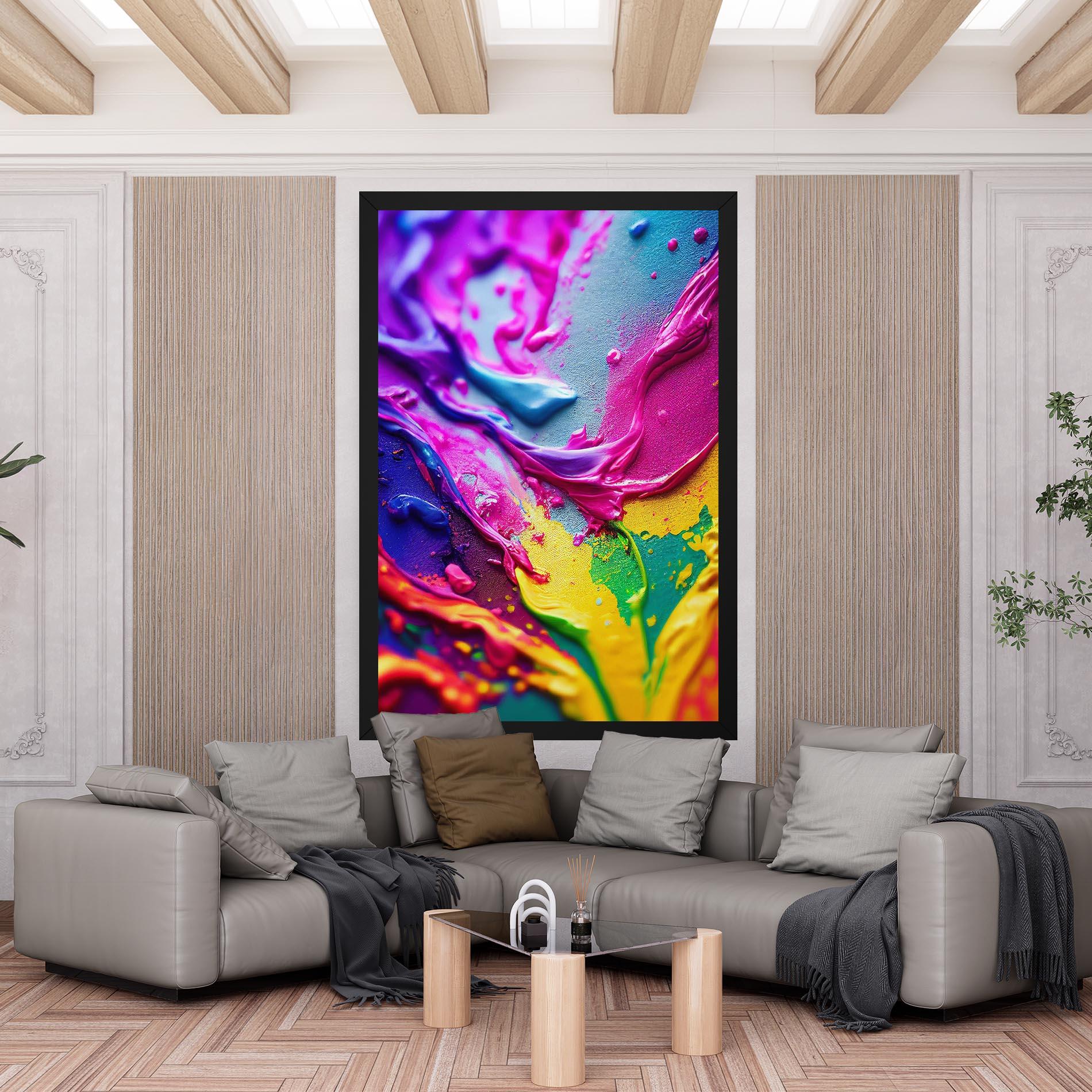 Tablou Canvas Pink Purple Close Up mockup 6