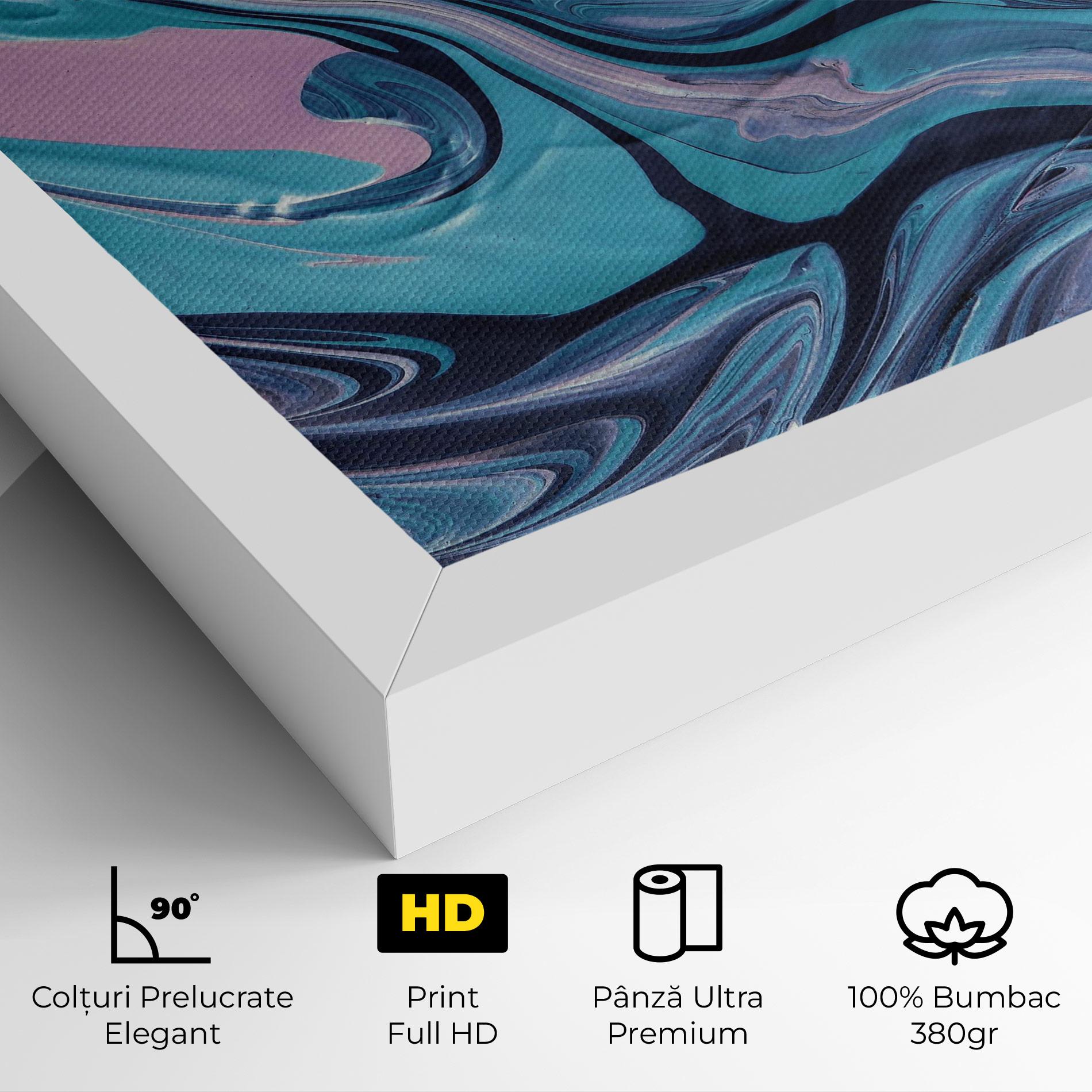 Tablou Canvas Abstract Blue And Pink mockup 4