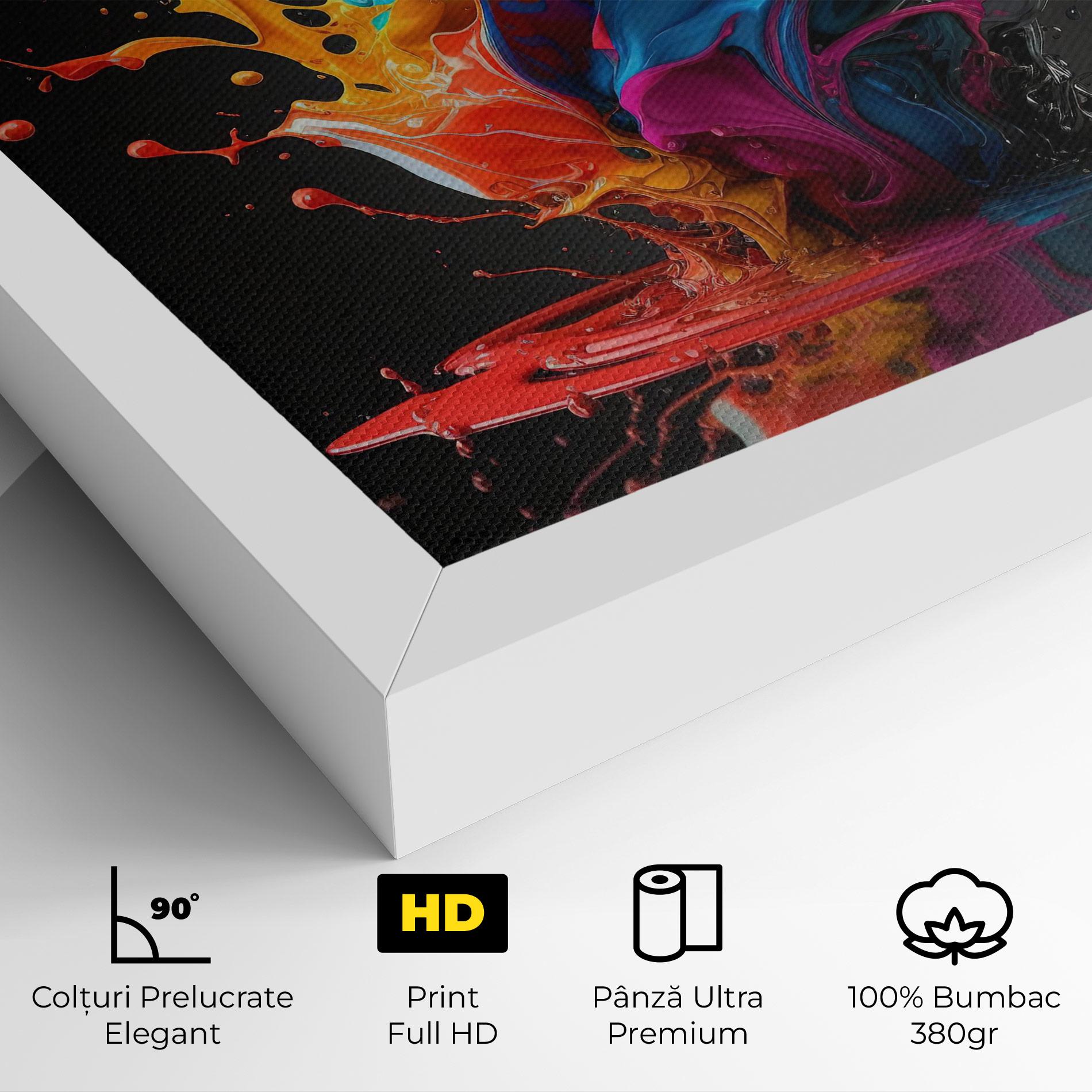 Tablou Canvas Black Blue Splash mockup 4