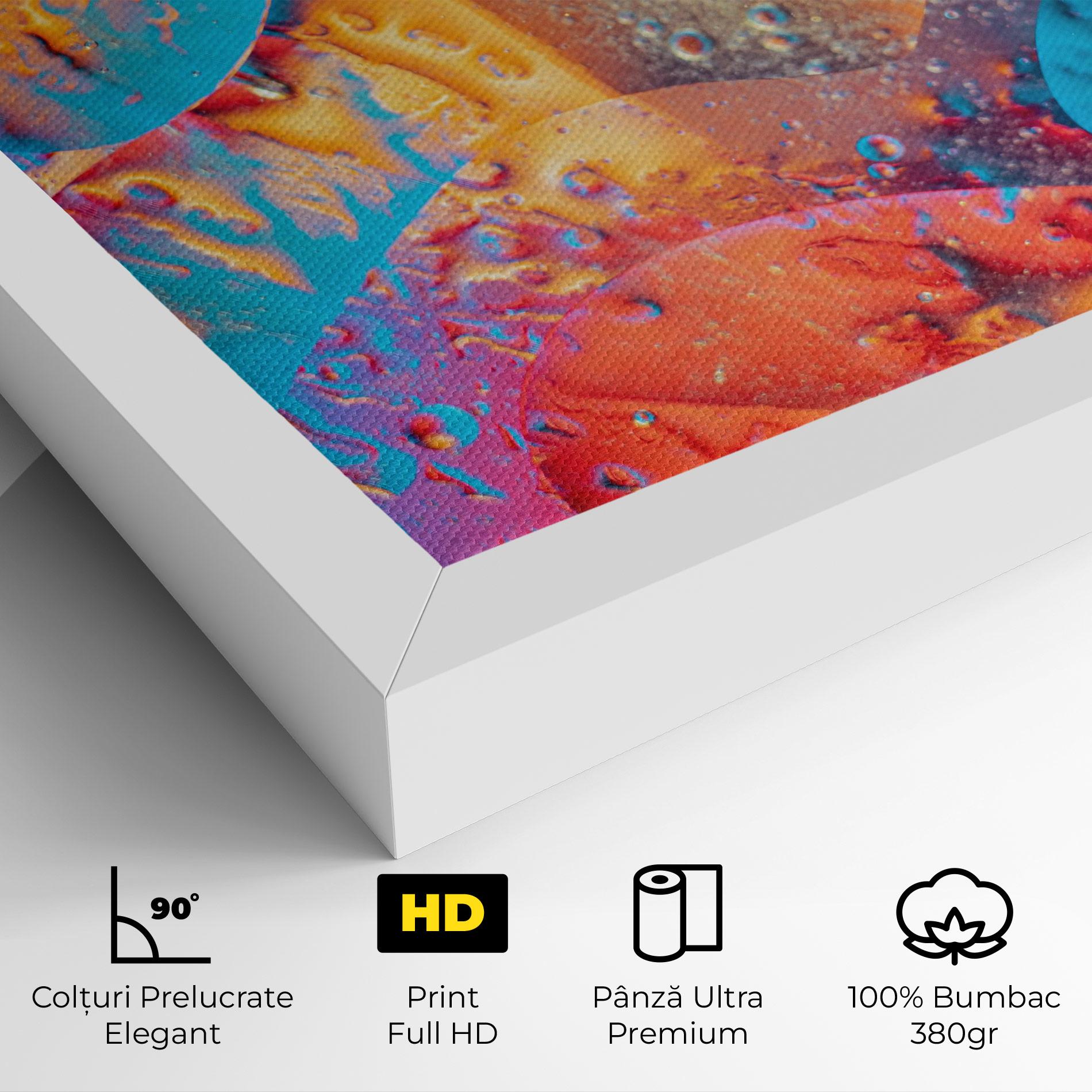 Tablou Canvas Blue Orange Drops mockup 4