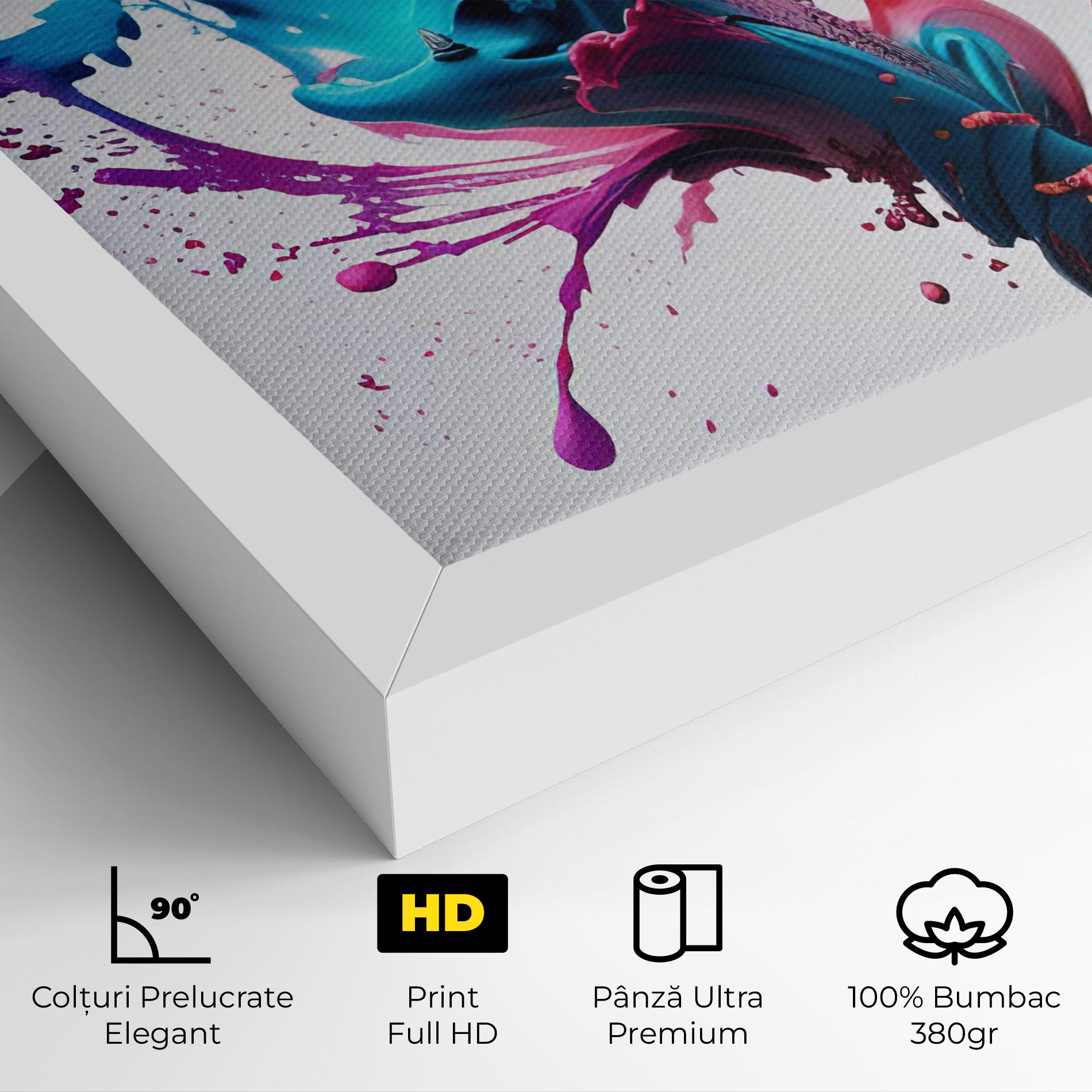 Tablou Canvas Blue Pink Splash mockup 4