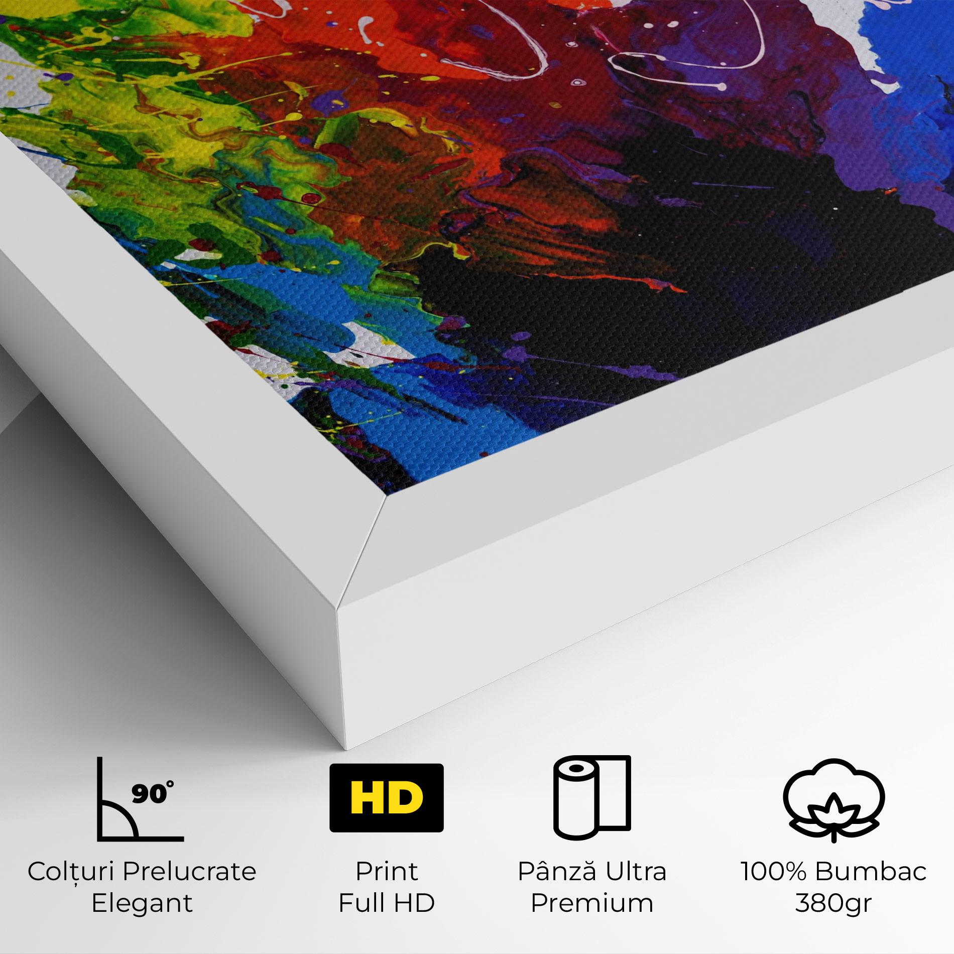 Tablou Canvas Blue Purple Exploding mockup 4