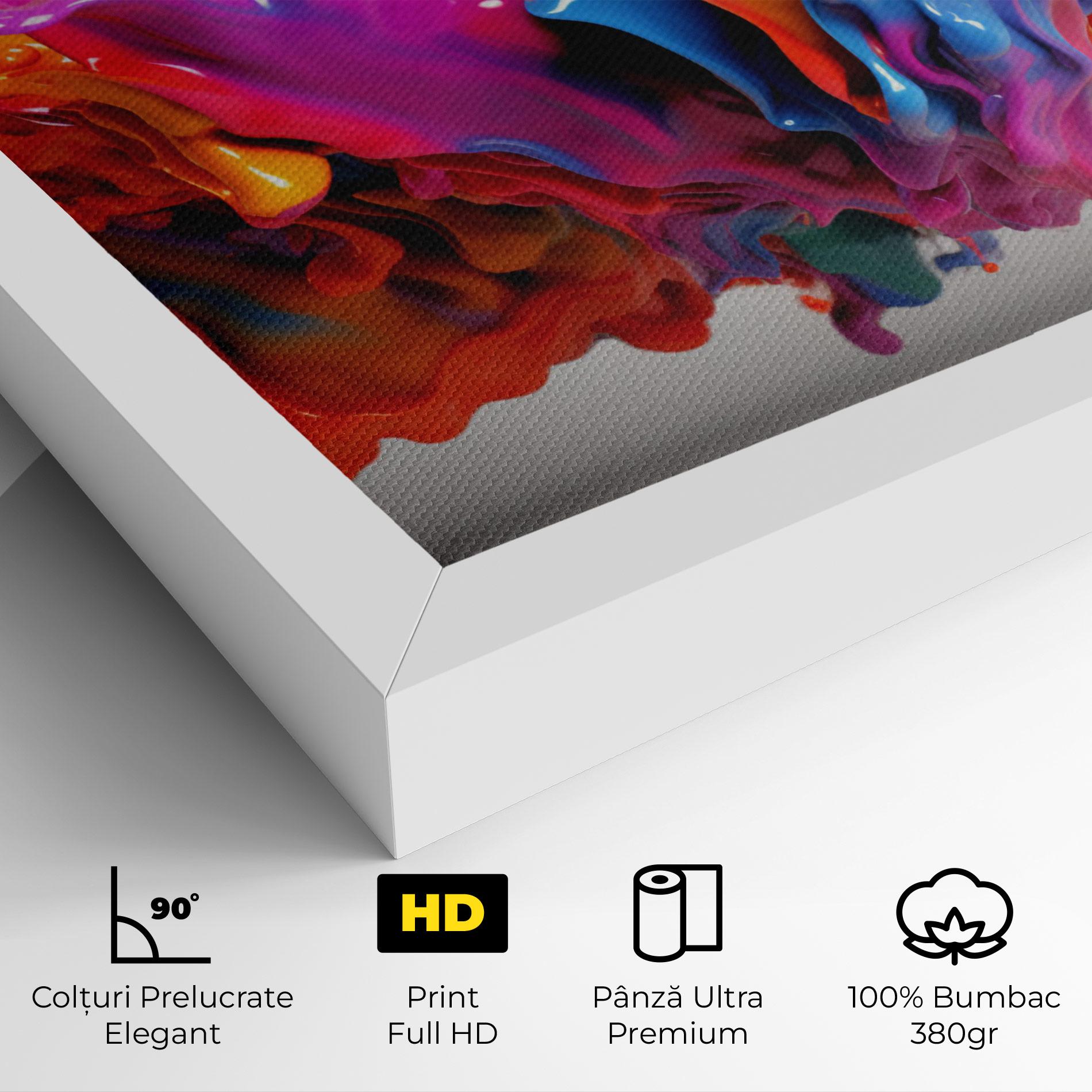 Tablou Canvas Blue Yellow Splash mockup 4