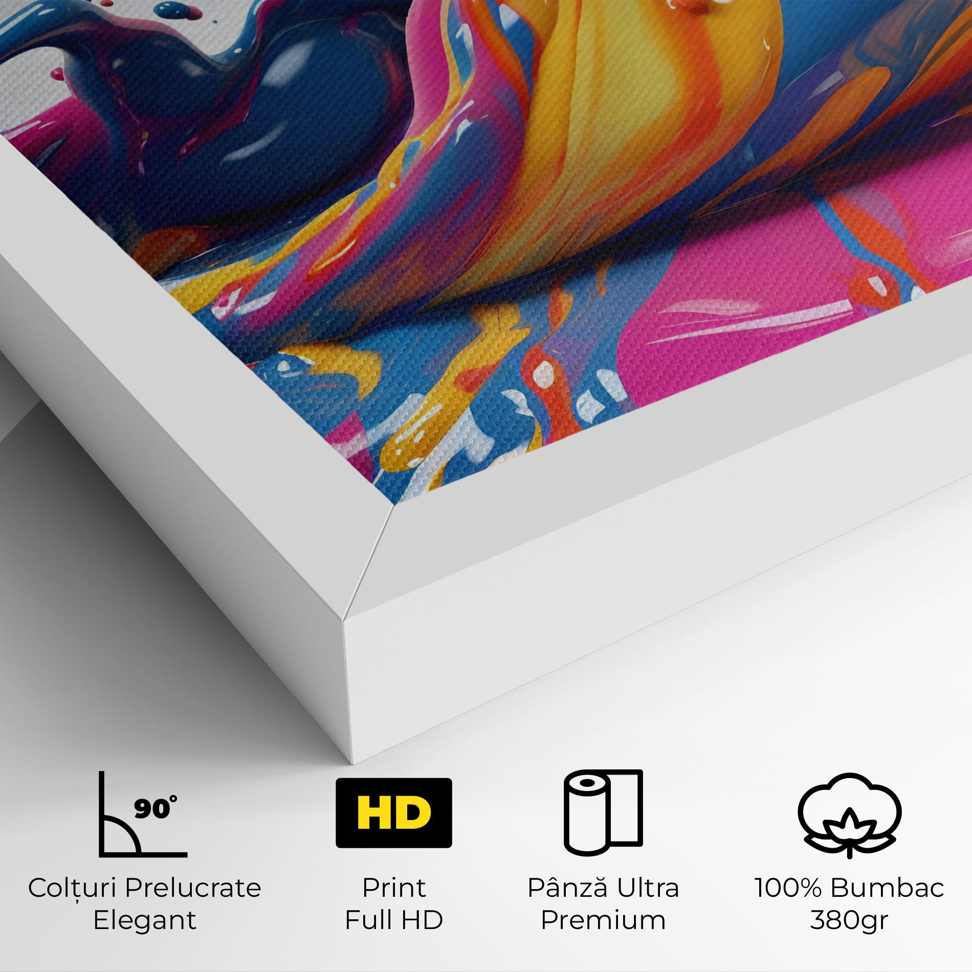 Tablou Canvas Colorful Liquid Yellow Splash mockup 4