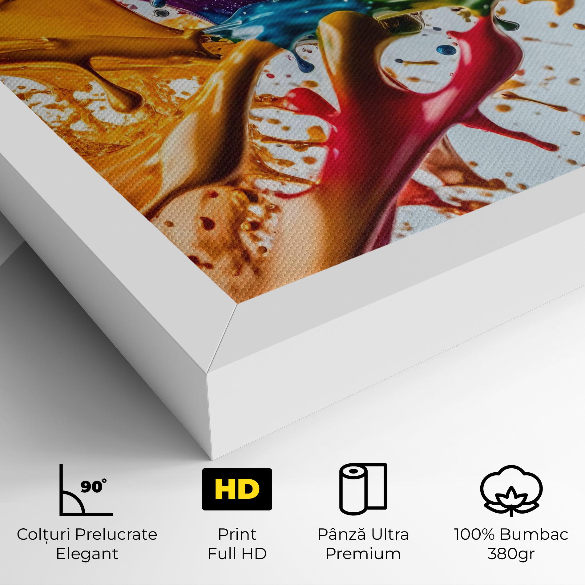 Tablou Canvas Colorful Yellow Rainbow mockup 4