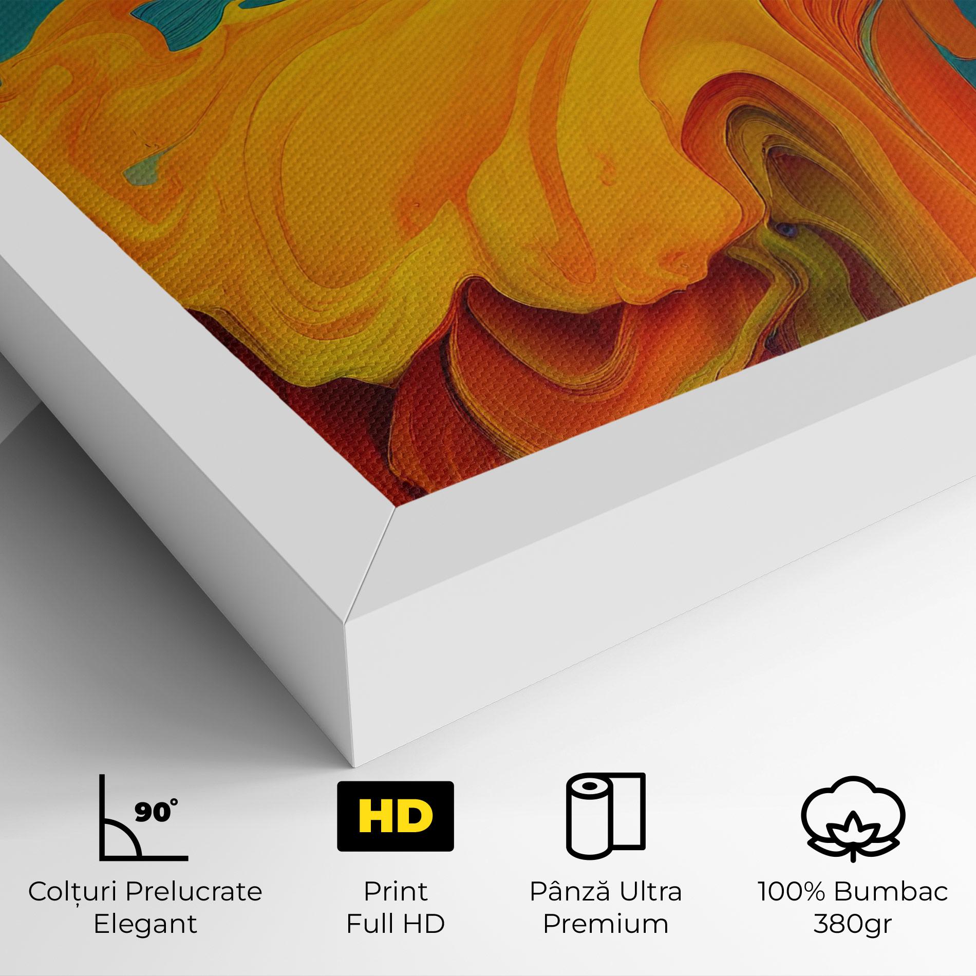 Tablou Canvas Dried Mixed Paint mockup 4