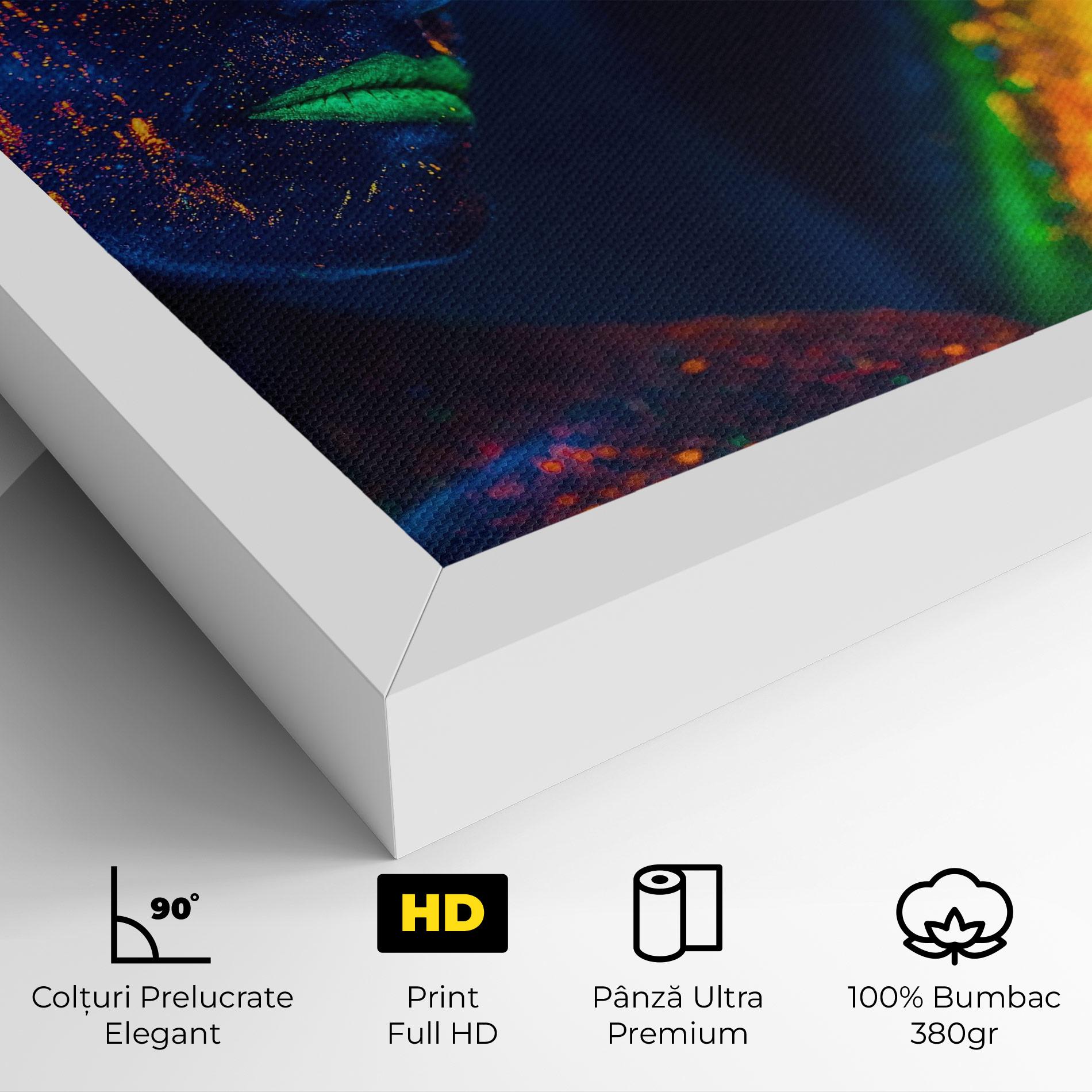 Tablou Canvas Fluorescent Green Lips mockup 4