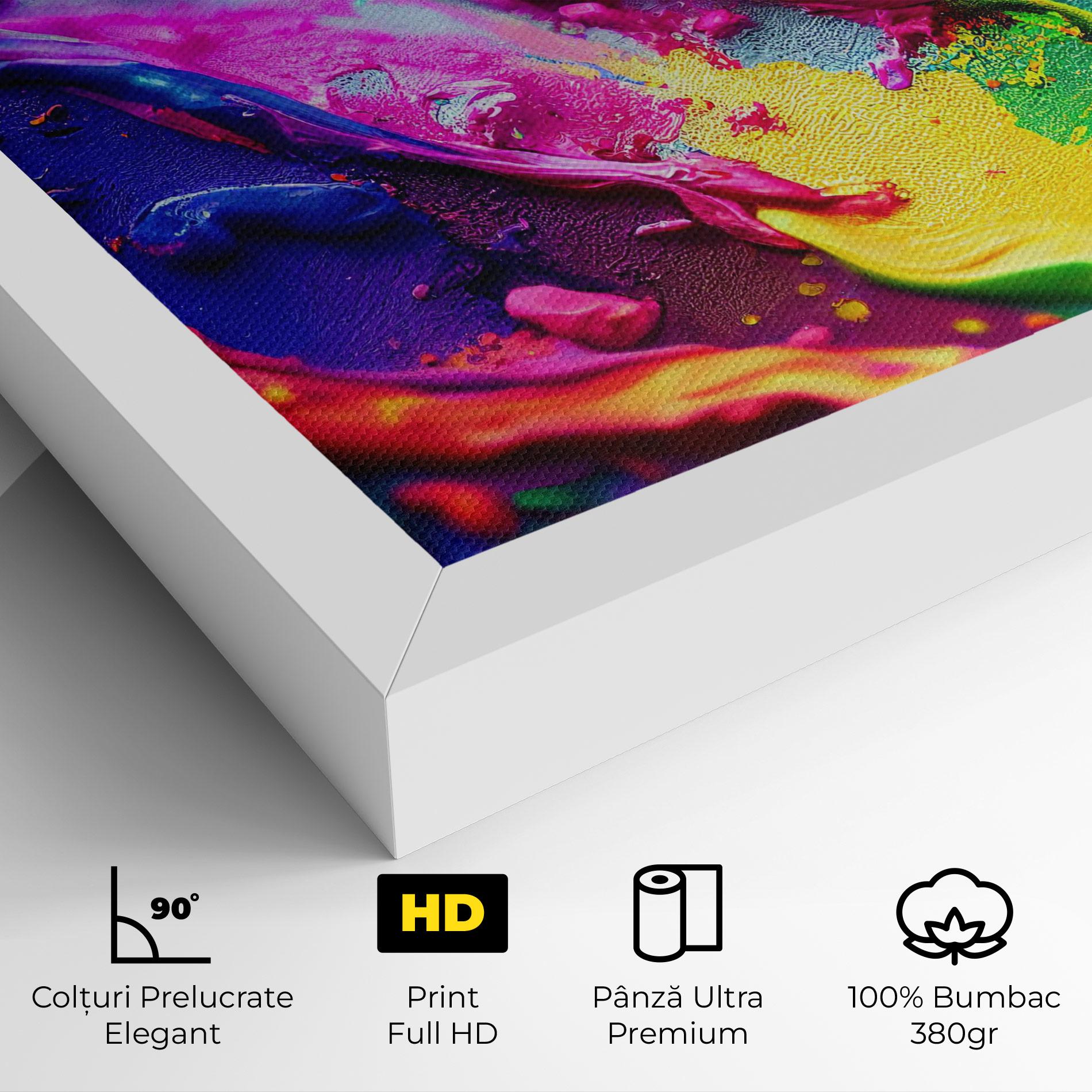 Tablou Canvas Pink Purple Close Up mockup 4