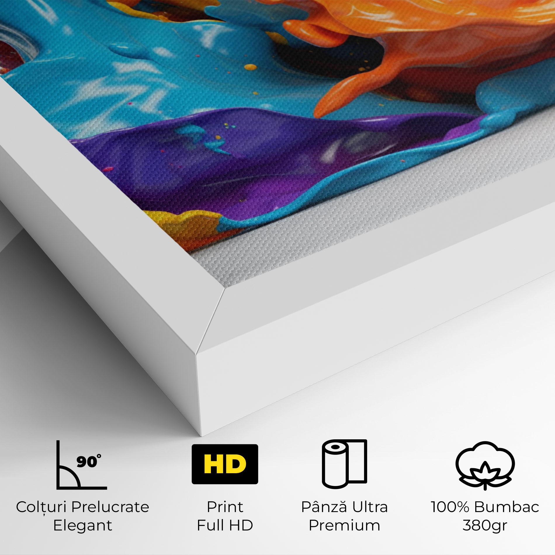 Tablou Canvas Yellow Blue Splash mockup 4