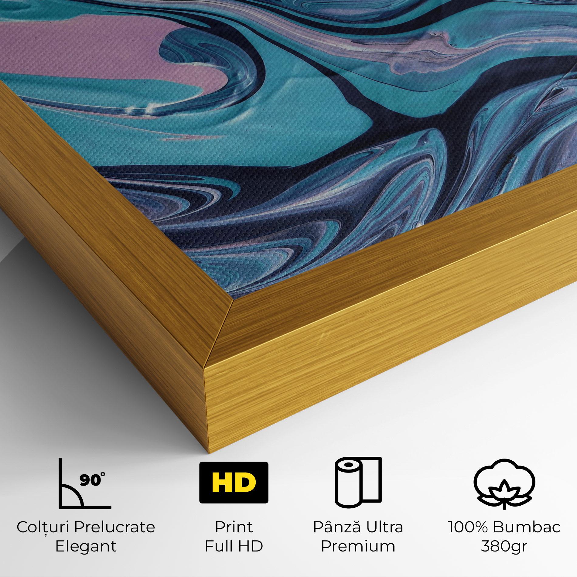 Tablou Canvas Abstract Blue And Pink mockup 4