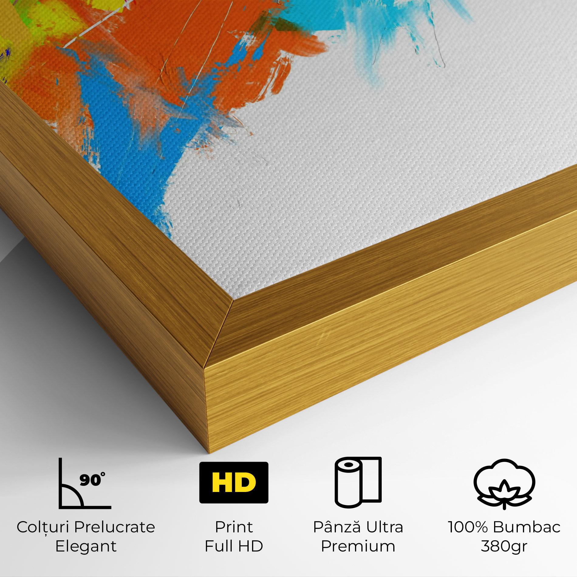 Tablou Canvas Abstract Blue Yellow mockup 4