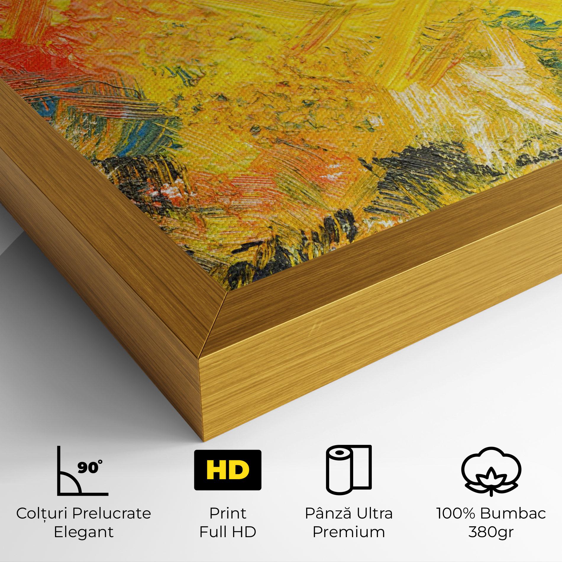 Tablou Canvas Artistic Yellow Painting mockup 4