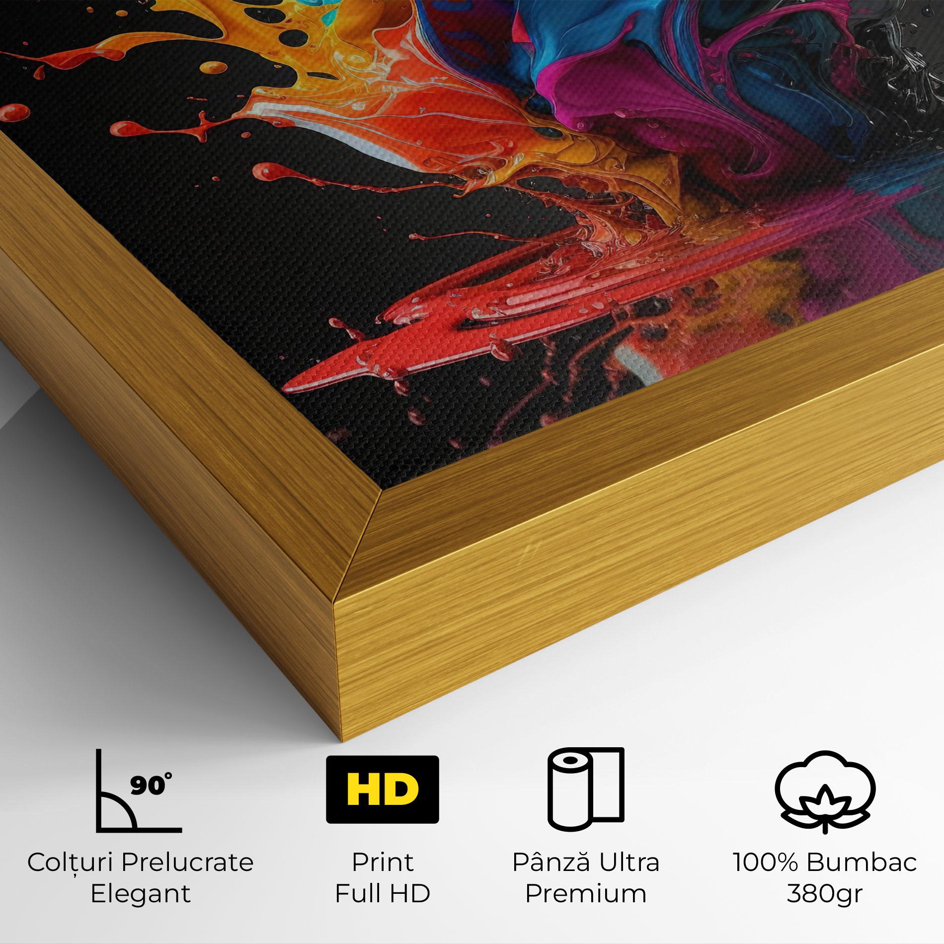 Tablou Canvas Black Blue Splash mockup 4