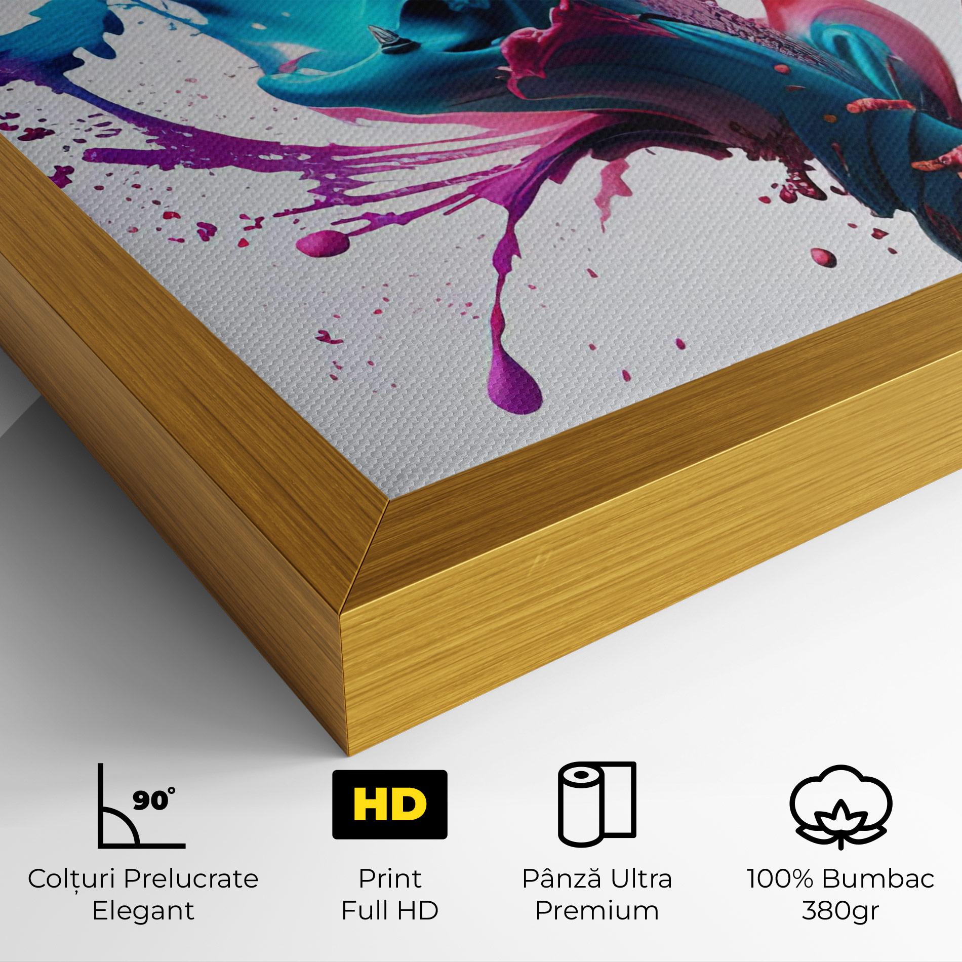 Tablou Canvas Blue Pink Splash mockup 4