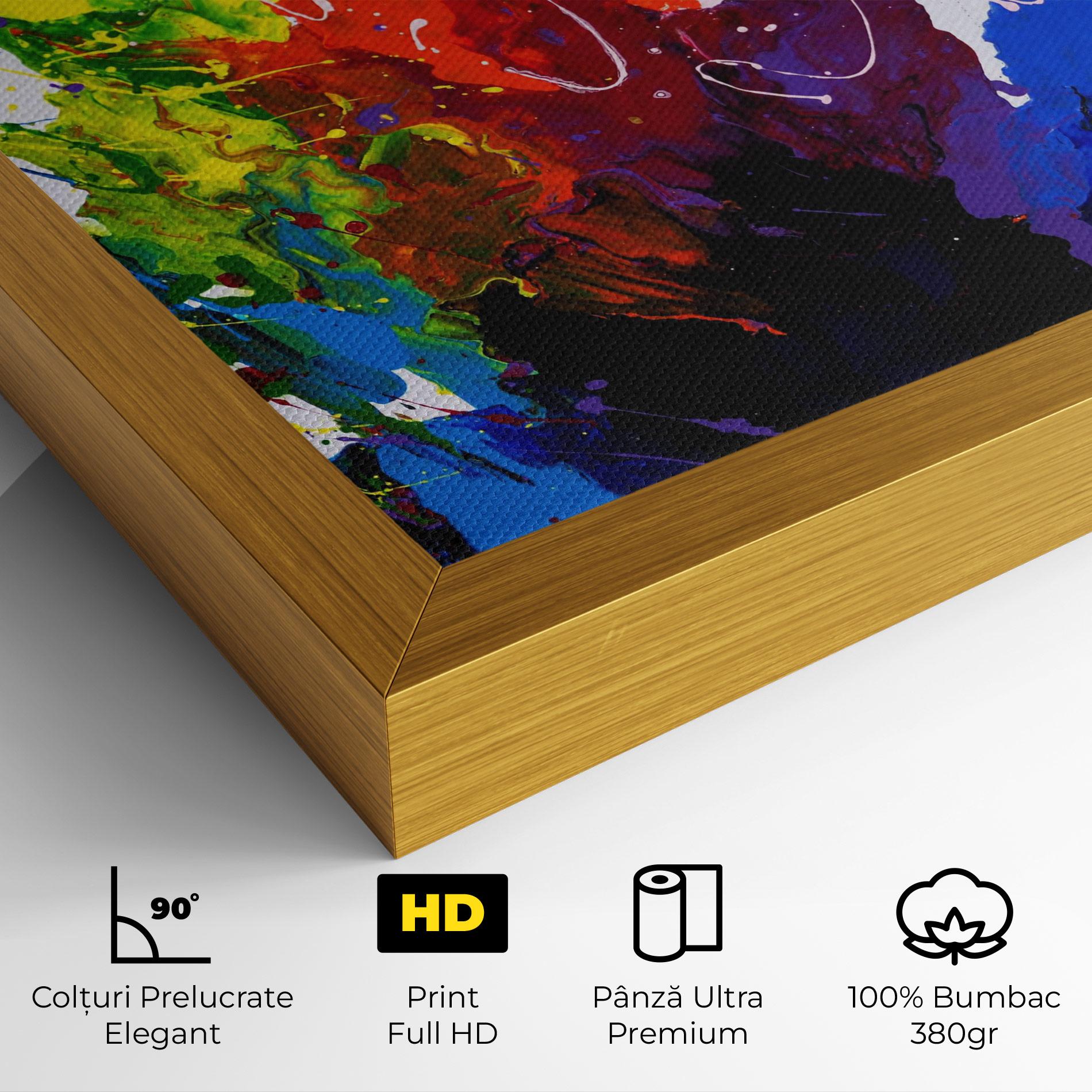 Tablou Canvas Blue Purple Exploding mockup 4