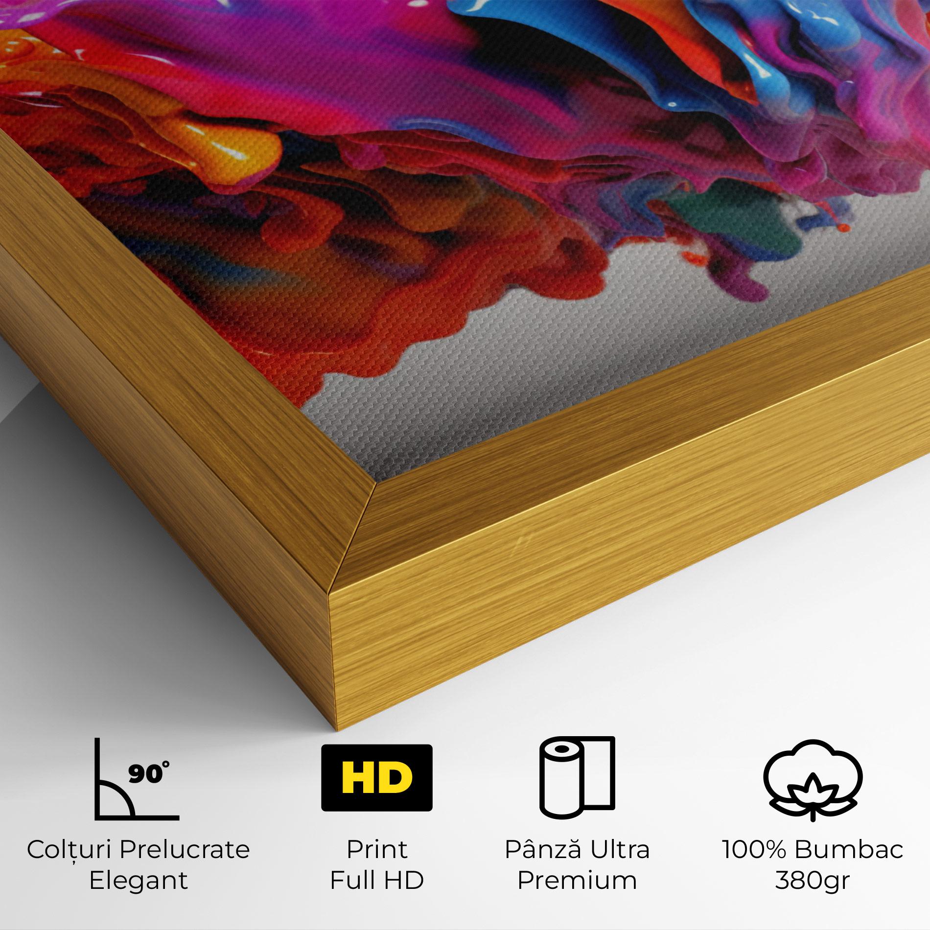 Tablou Canvas Blue Yellow Splash mockup 4