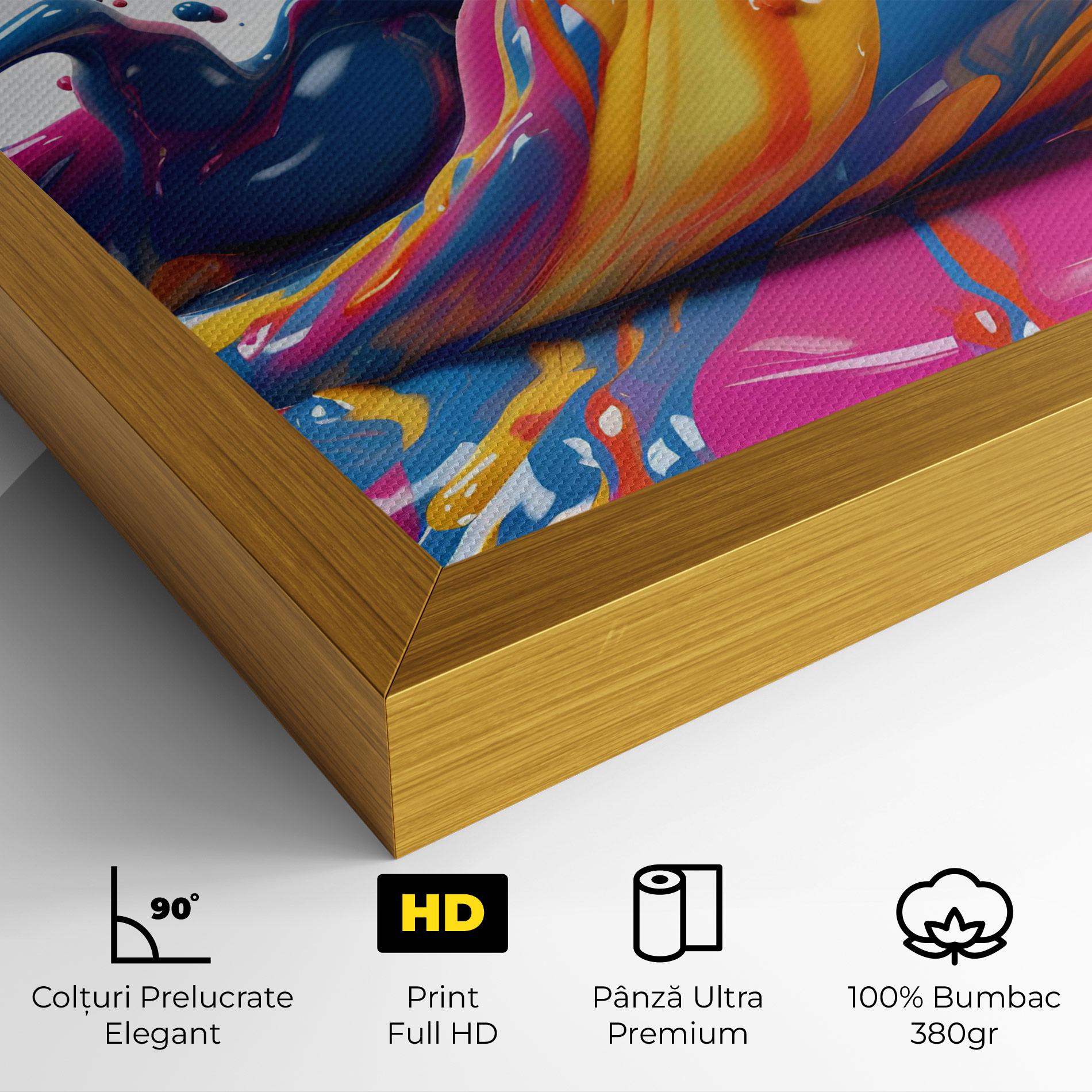 Tablou Canvas Colorful Liquid Yellow Splash mockup 4