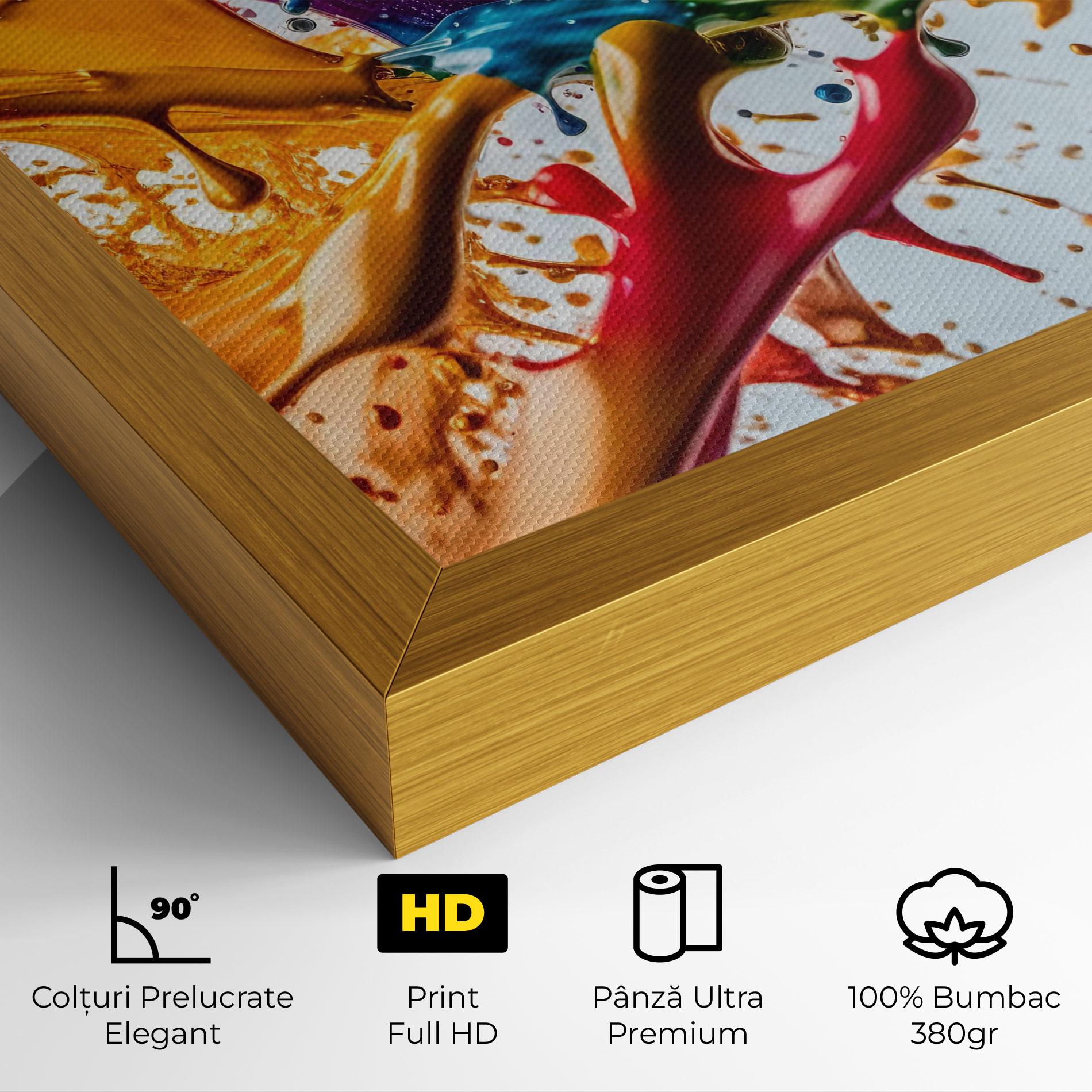 Tablou Canvas Colorful Yellow Rainbow mockup 4