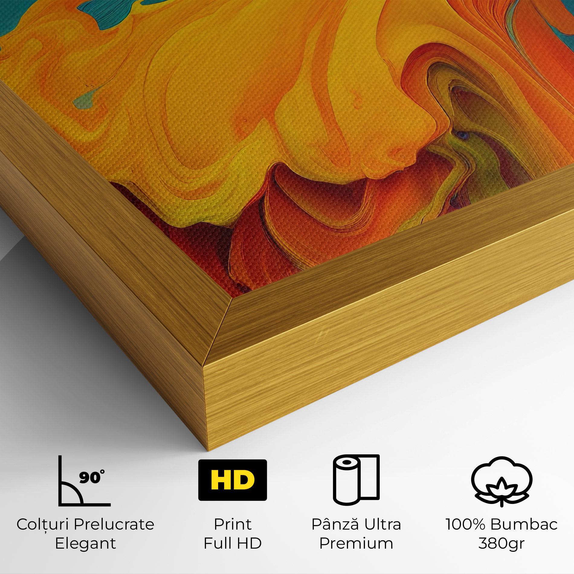 Tablou Canvas Dried Mixed Paint mockup 4