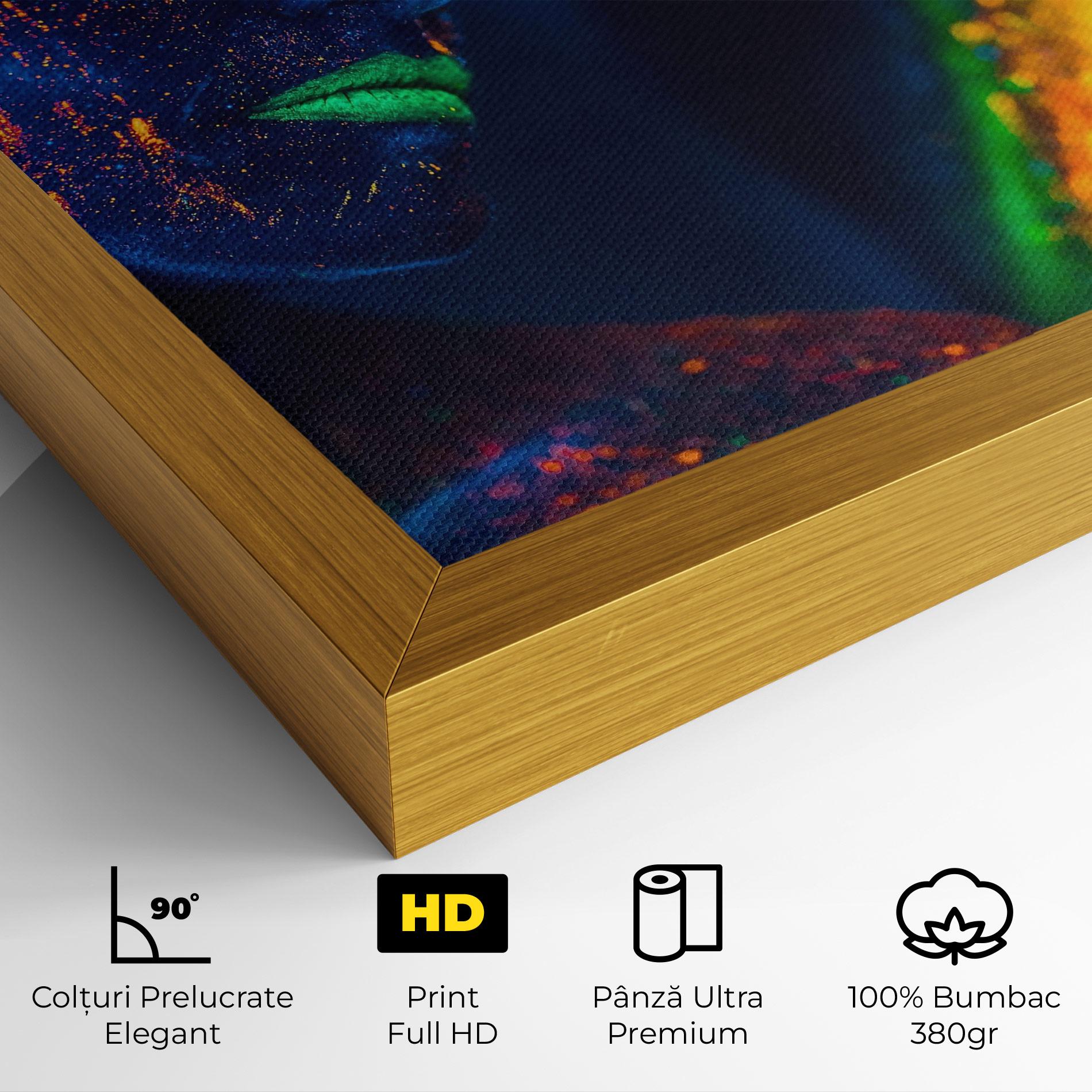 Tablou Canvas Fluorescent Green Lips mockup 4