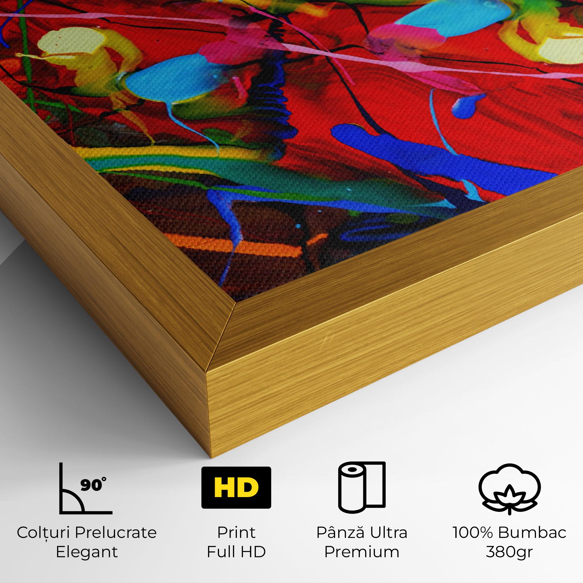 Tablou Canvas Hand Draw Red Painting mockup 4