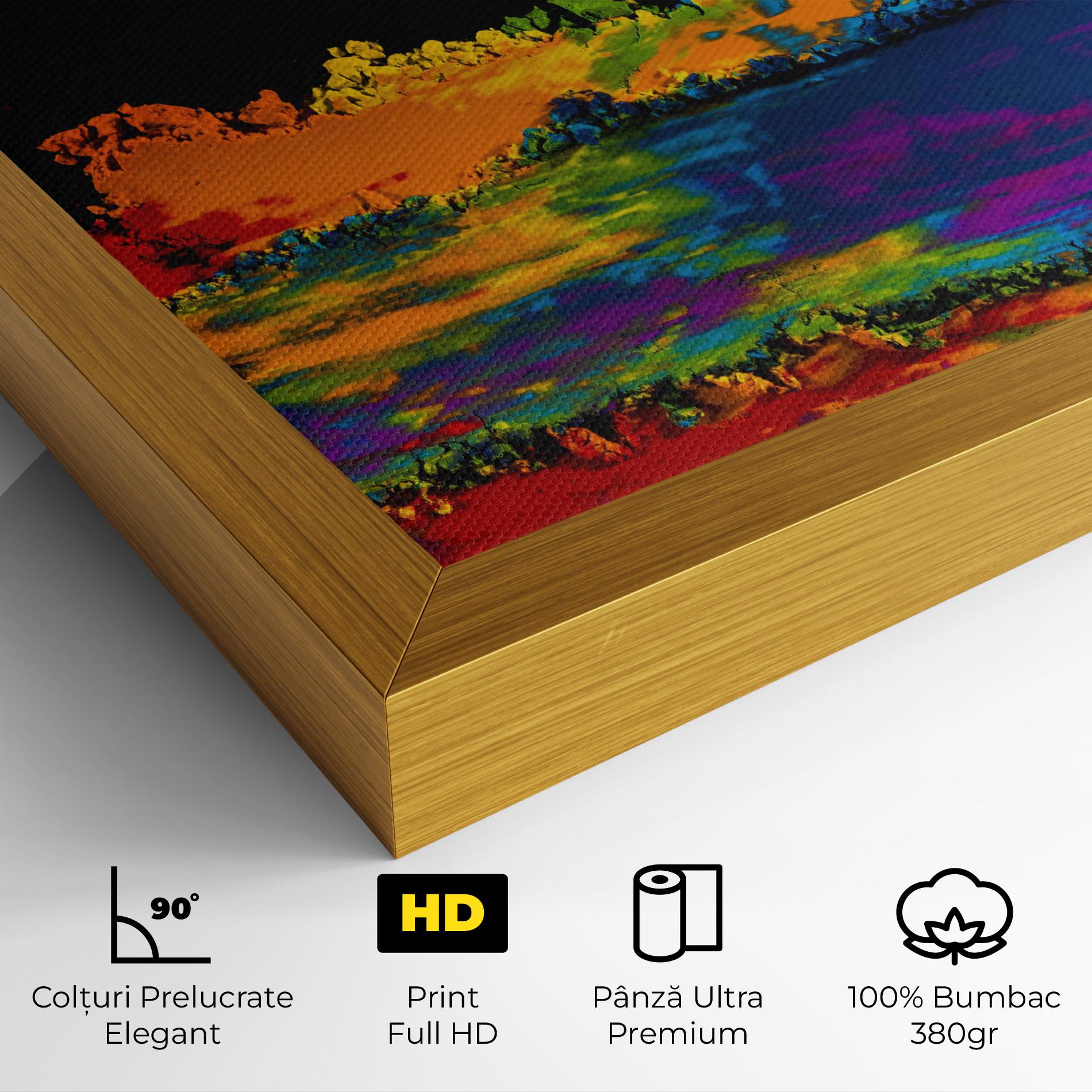 Tablou Canvas Mixed Holi Colors mockup 4