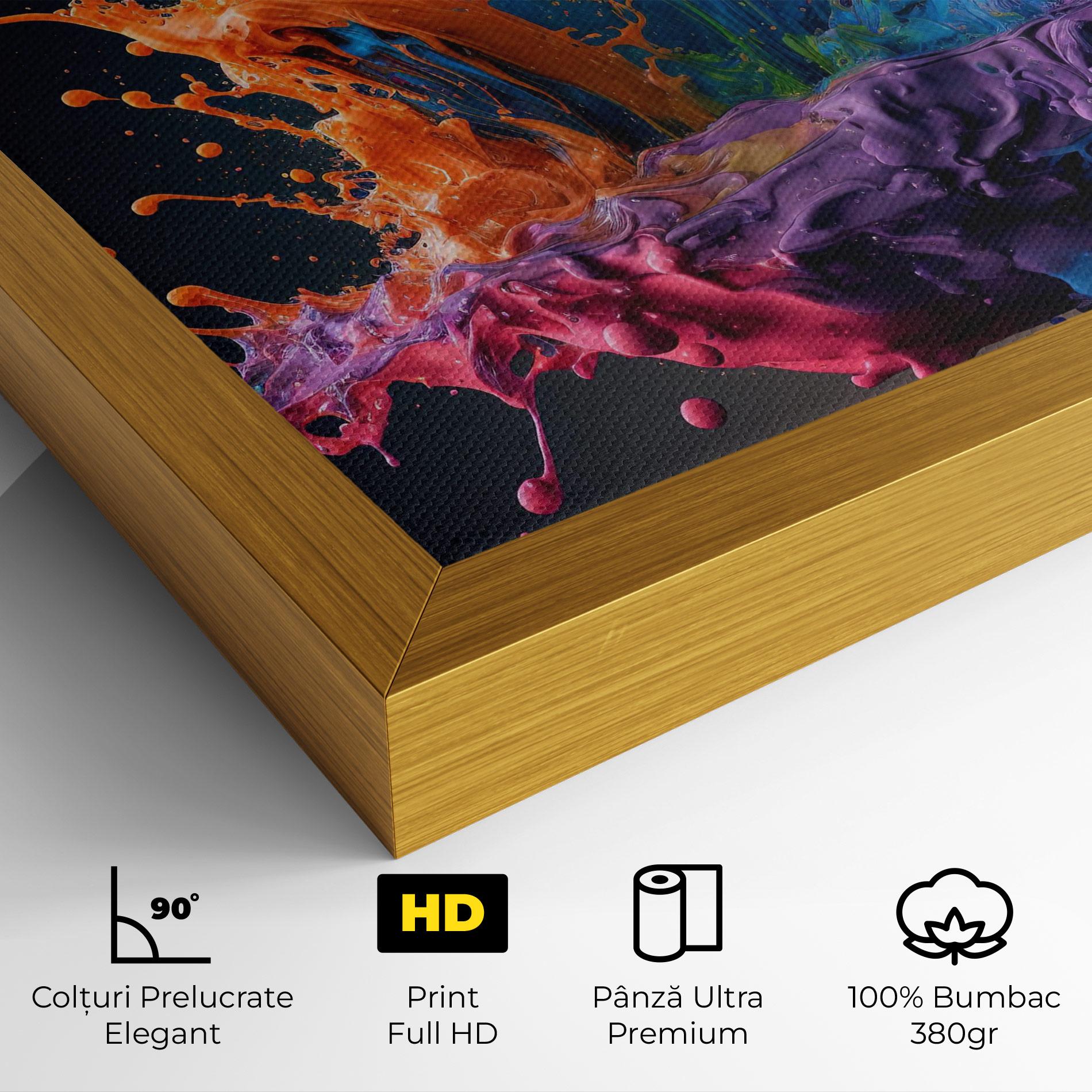 Tablou Canvas Orange Paint Splash mockup 4