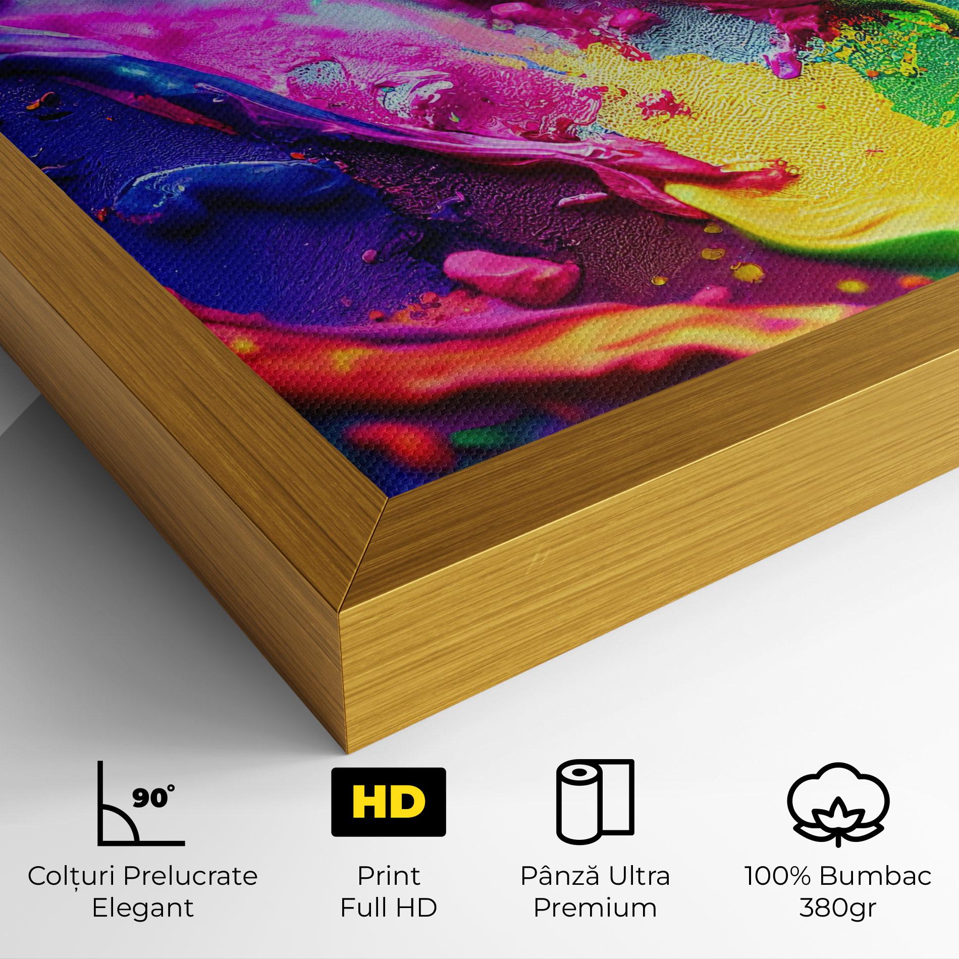 Tablou Canvas Pink Purple Close Up mockup 4