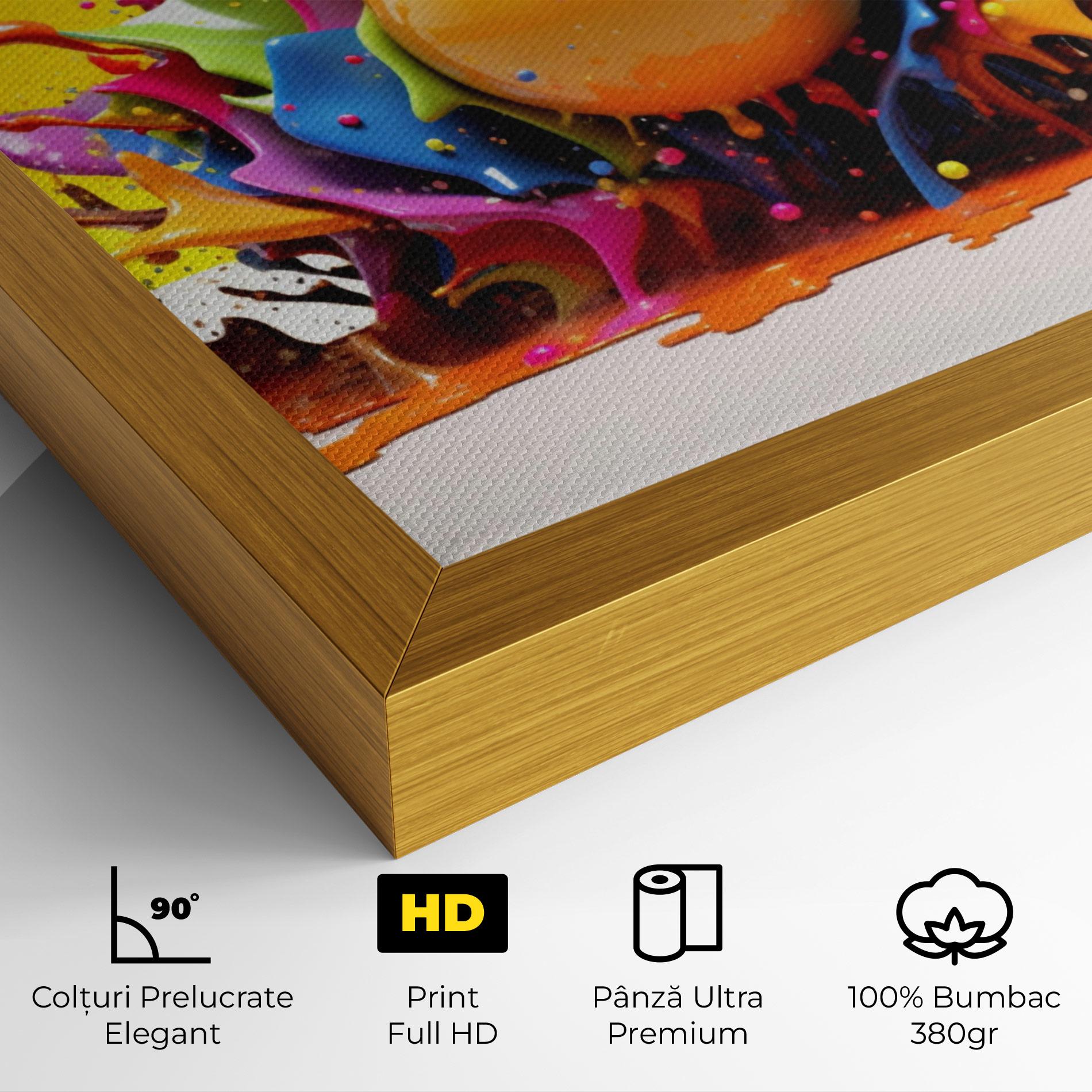 Tablou Canvas Yellow Ball Splash mockup 4