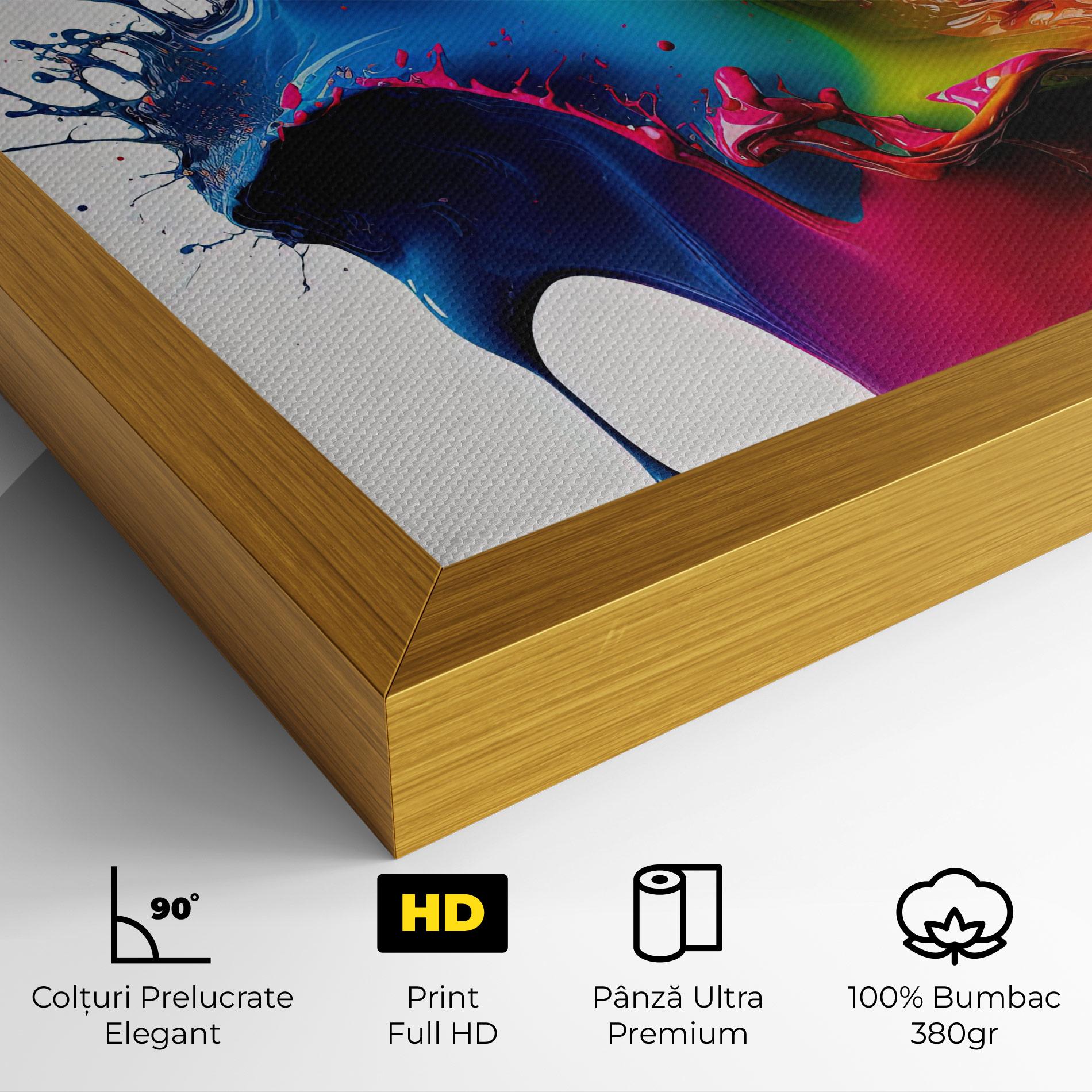 Tablou Canvas Yellow Blue Floating mockup 4