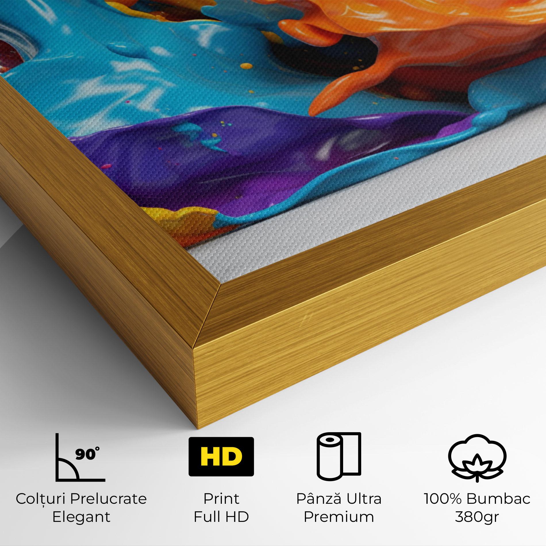 Tablou Canvas Yellow Blue Splash mockup 4