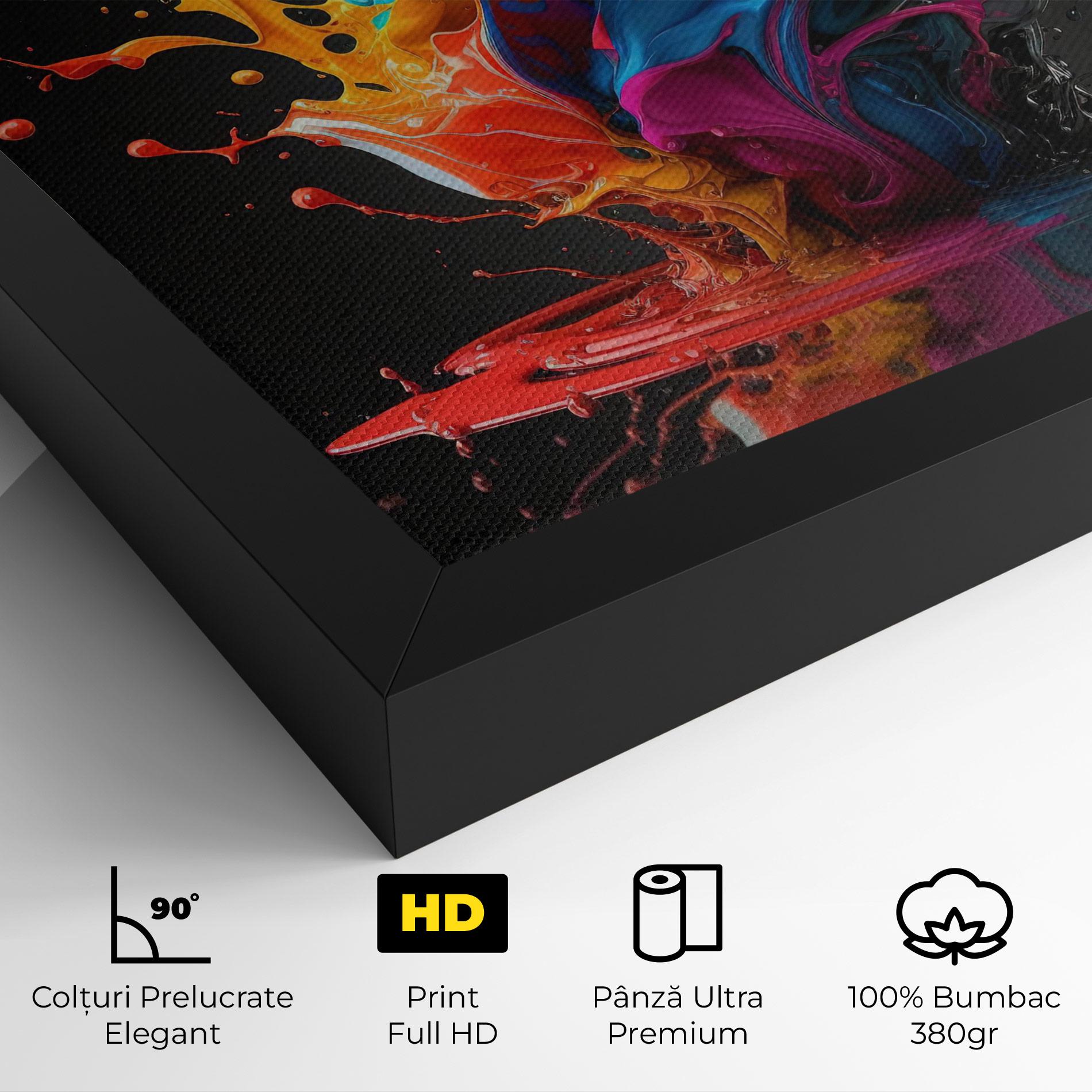 Tablou Canvas Black Blue Splash mockup 4