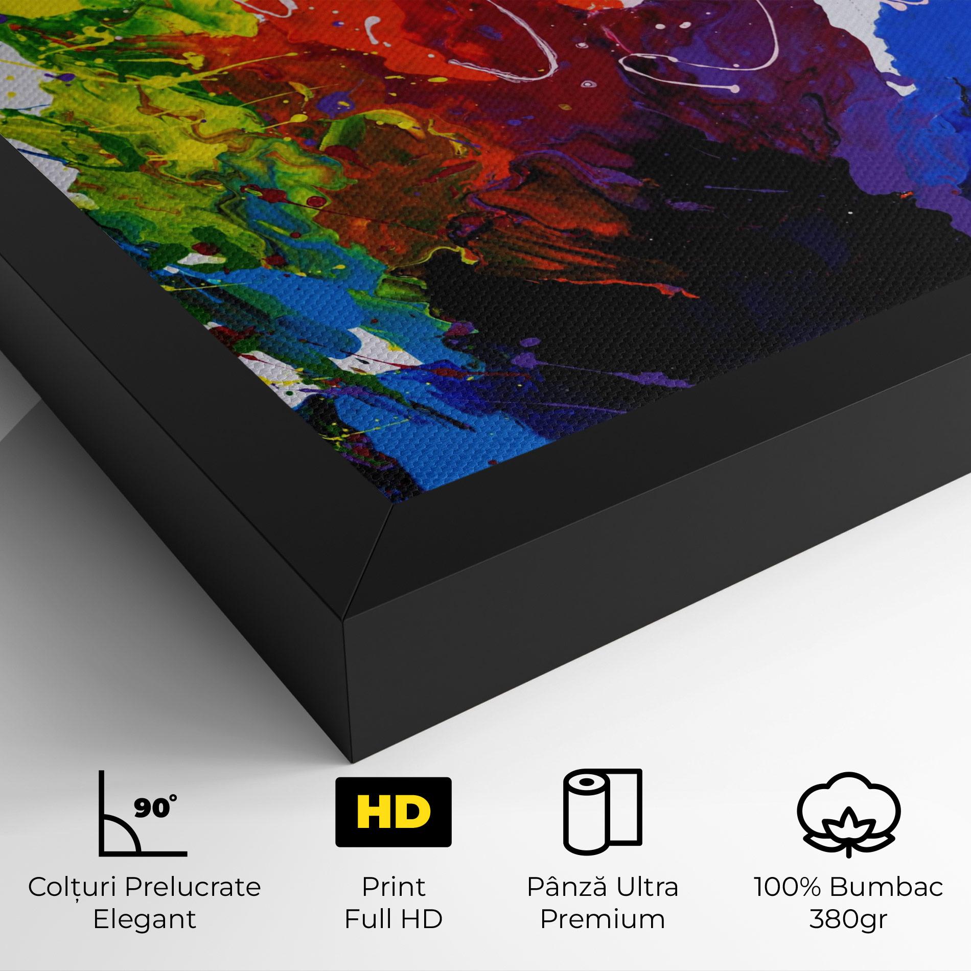 Tablou Canvas Blue Purple Exploding mockup 4