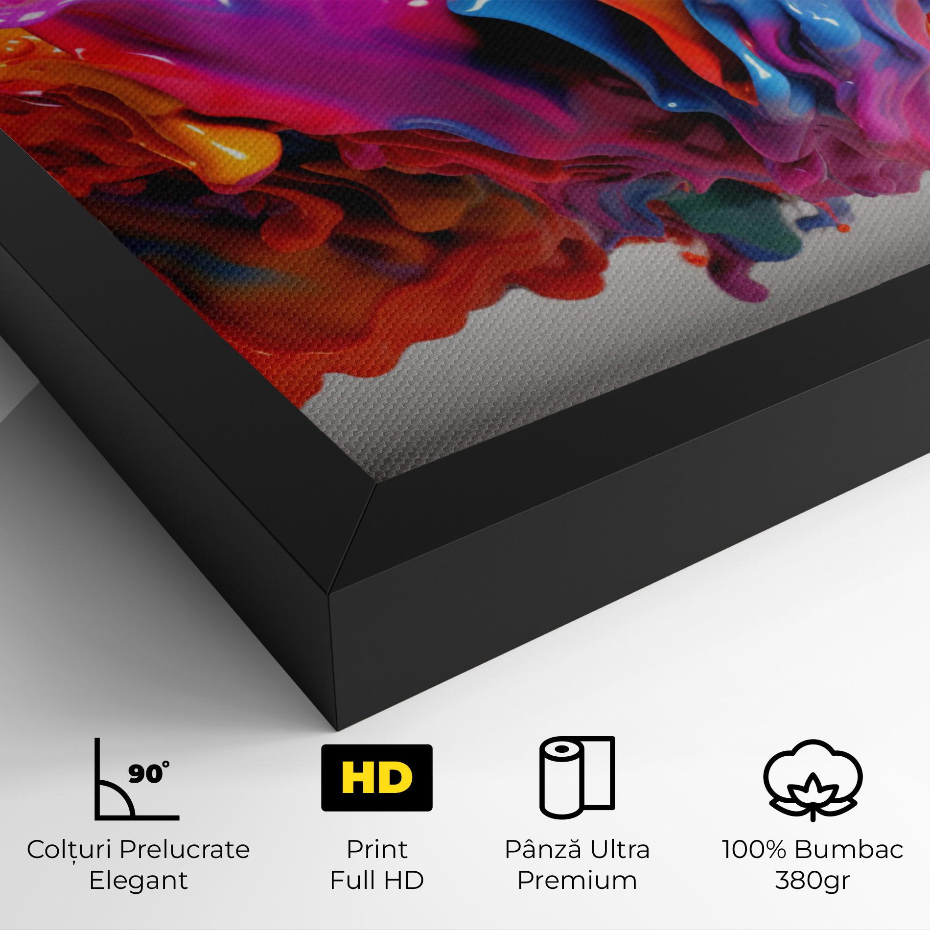 Tablou Canvas Blue Yellow Splash mockup 4